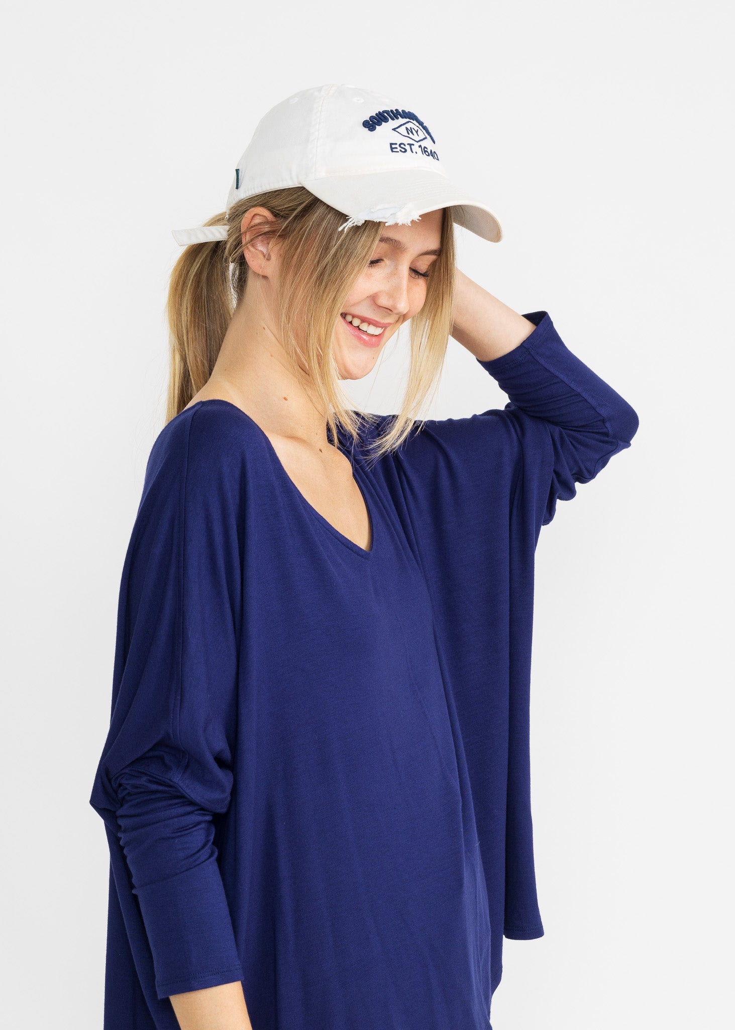 Yana K Lisa Top in soft fabric with a relaxed fit and elegant neckline, perfect for casual or dressy occasions.