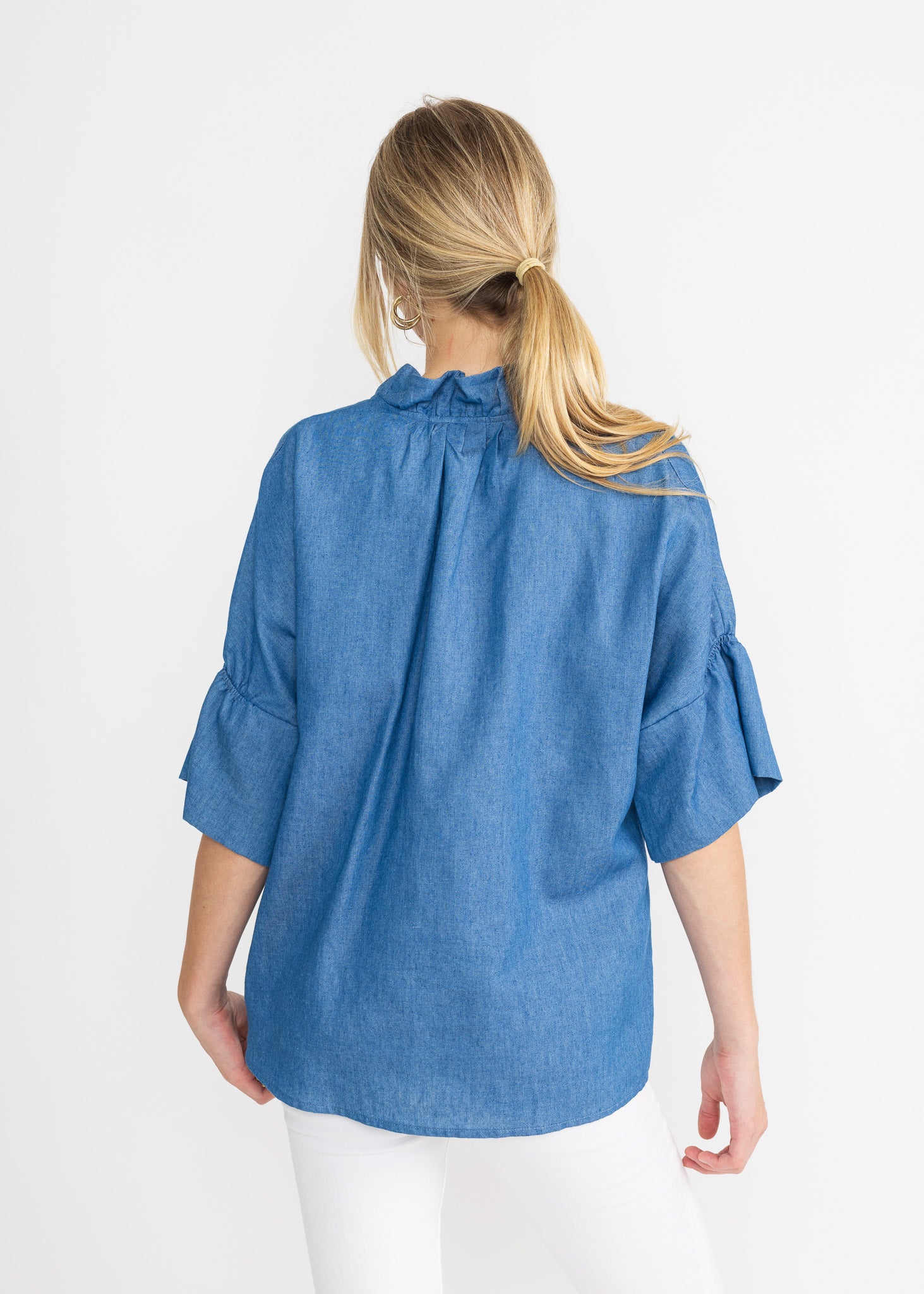GIGI TOP denim chambray