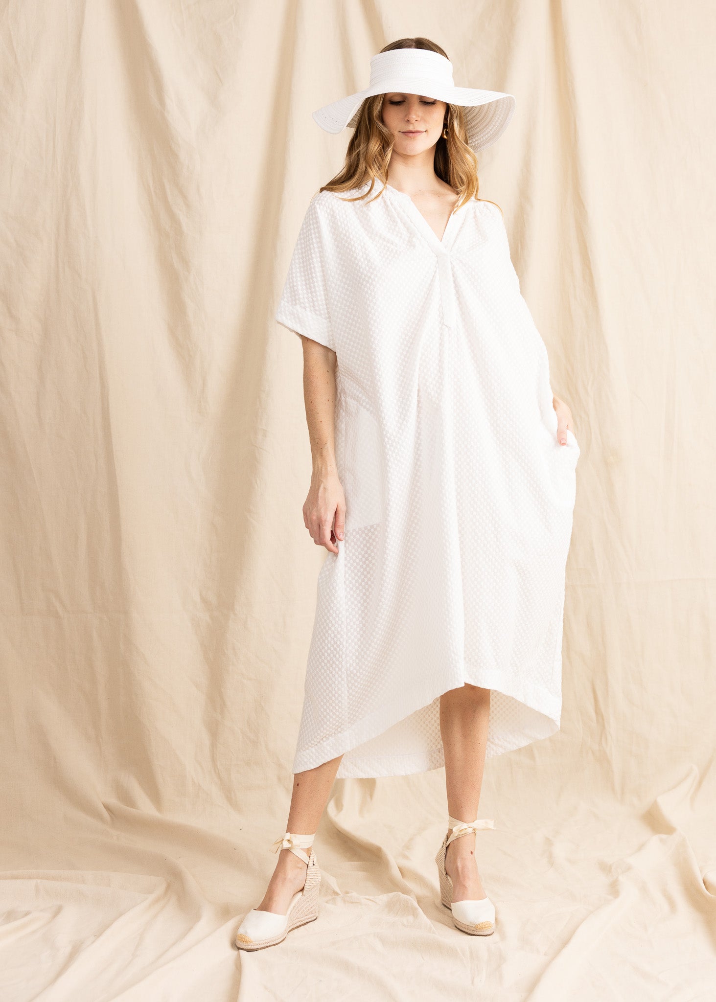 MERRICK 3/4 DRESS cotton