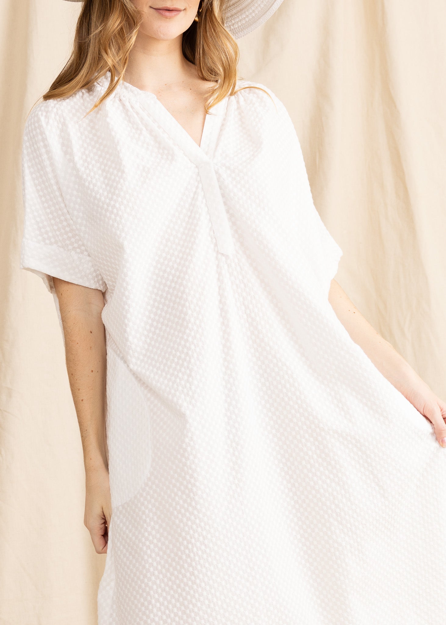 MERRICK 3/4 DRESS cotton