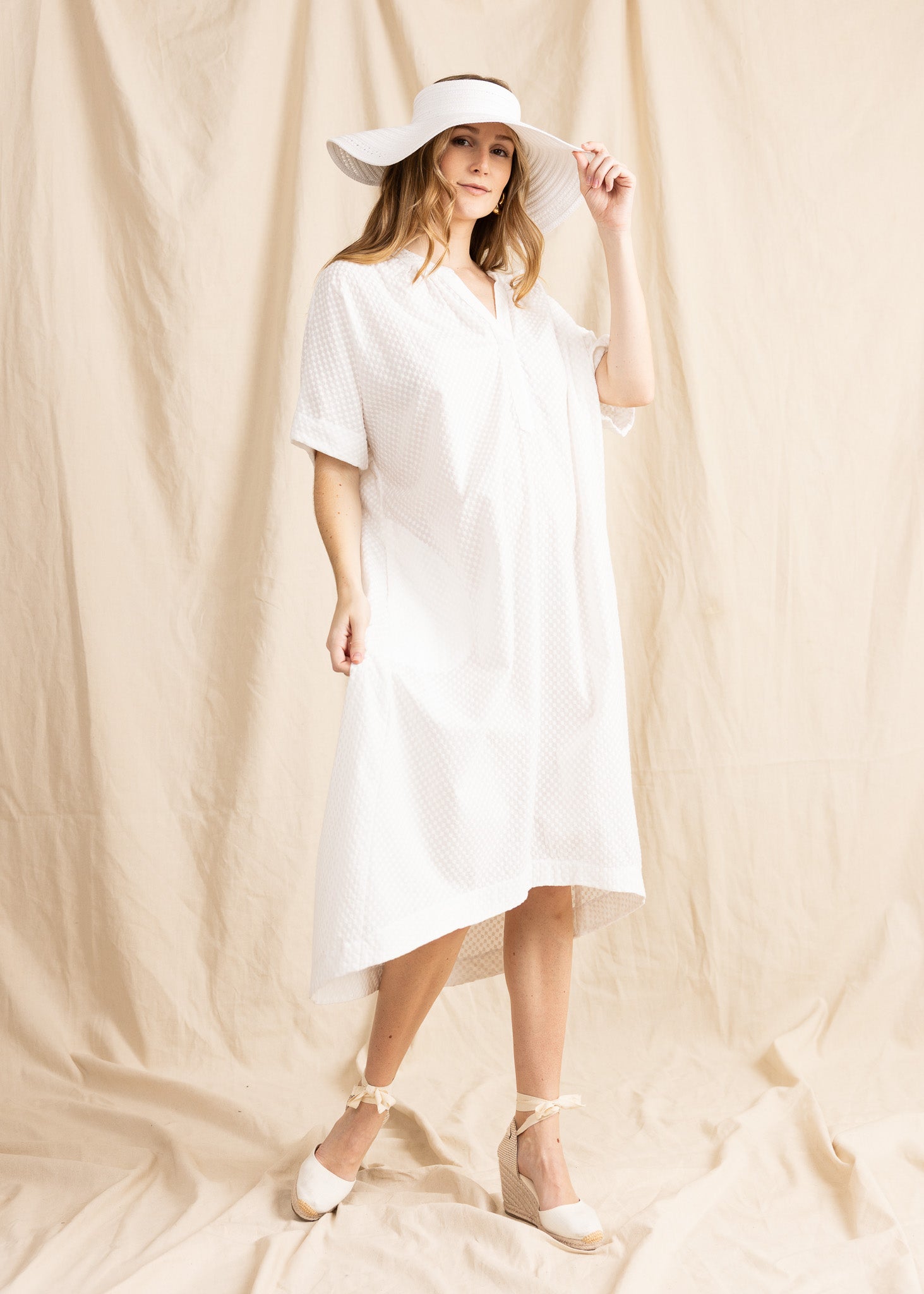 MERRICK 3/4 DRESS cotton