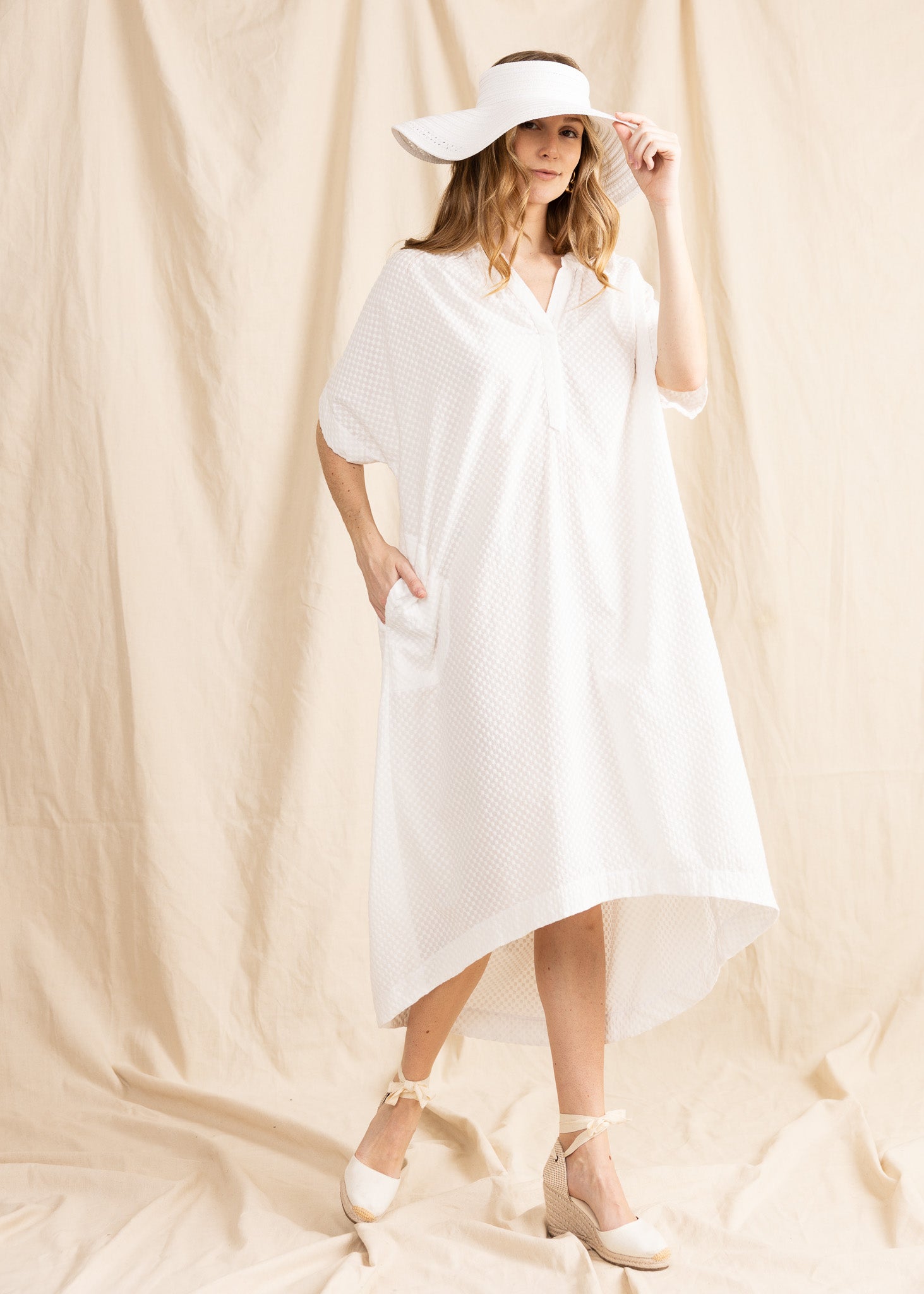 MERRICK 3/4 DRESS cotton