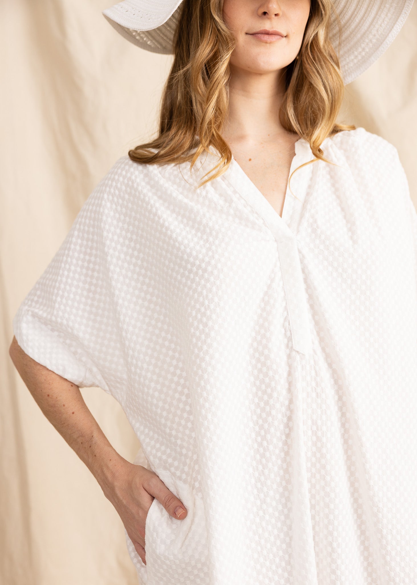 MERRICK 3/4 DRESS cotton