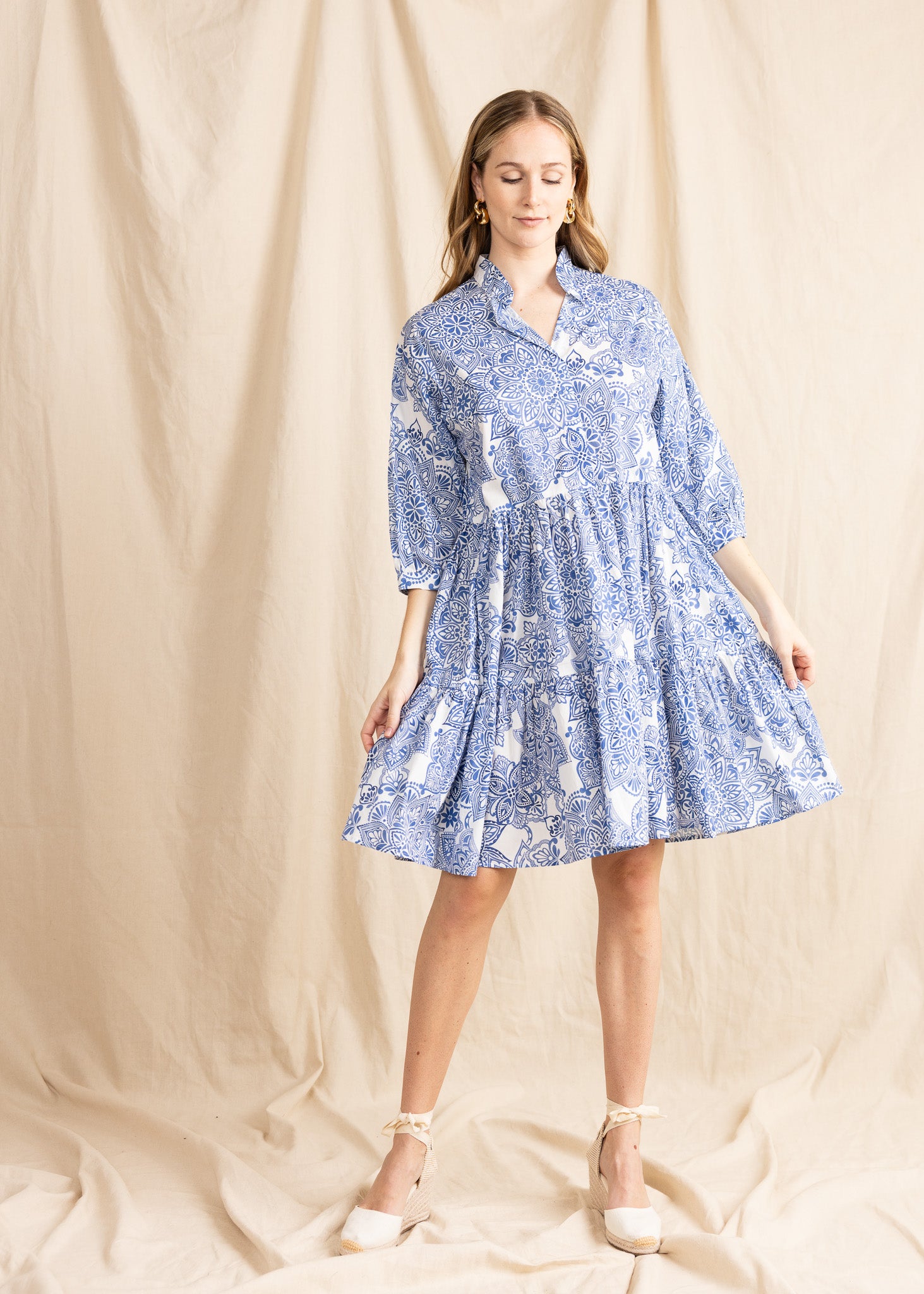 CAYMAN DRESS mediterranean print