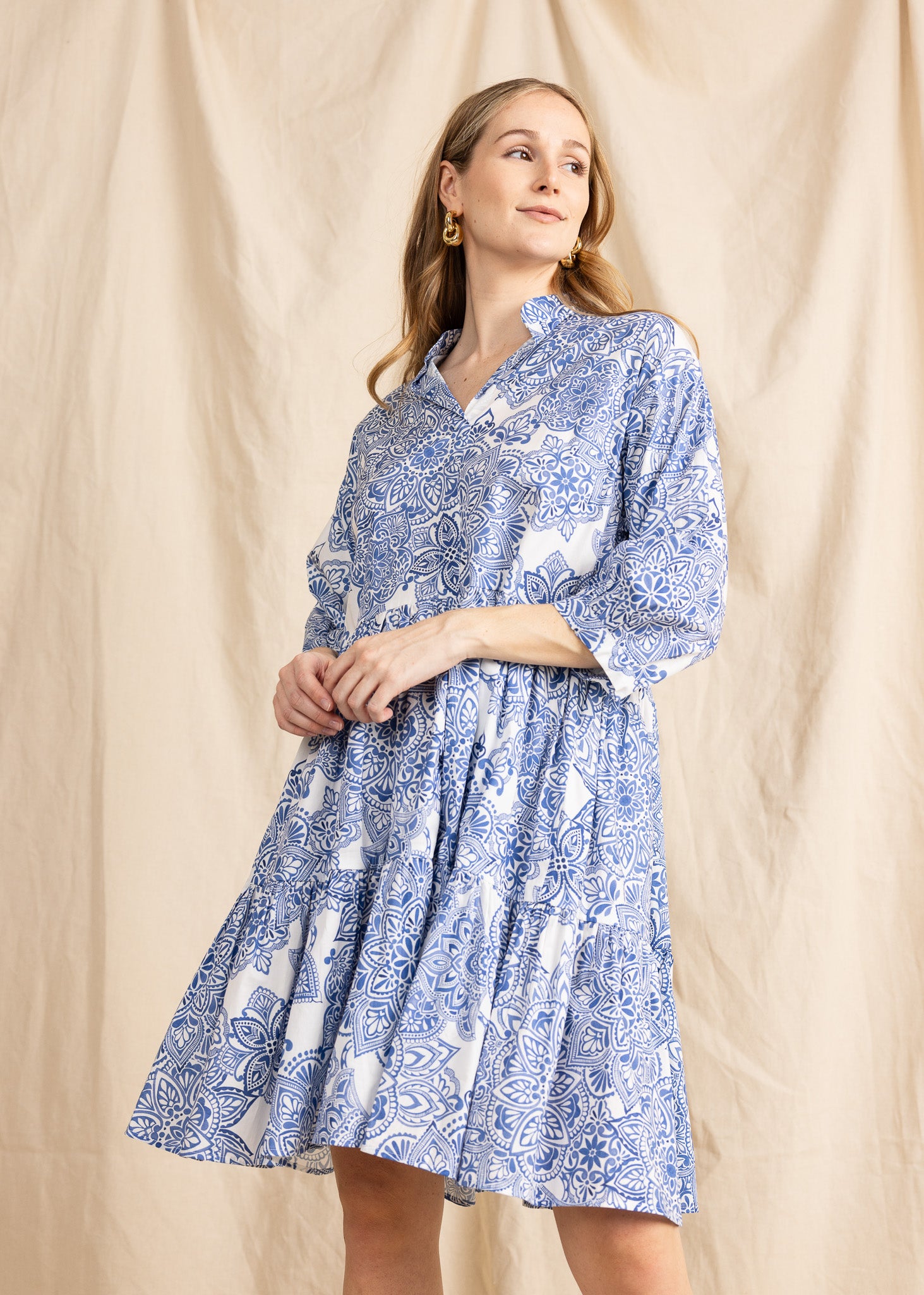 CAYMAN DRESS mediterranean print