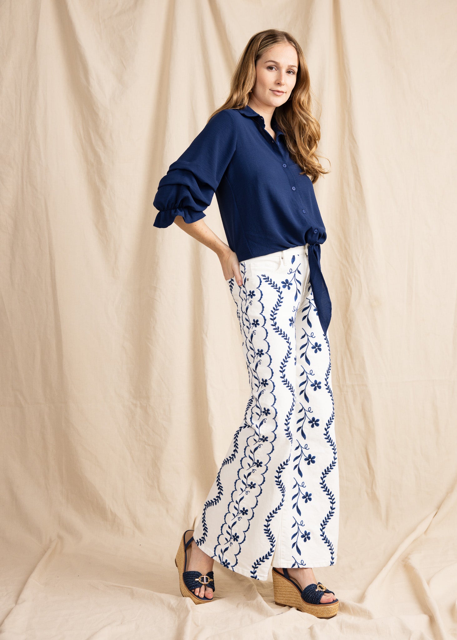 YanaK ZAURI TOP airflo in a light, breathable fabric, showcasing a stylish design suitable for casual wear.