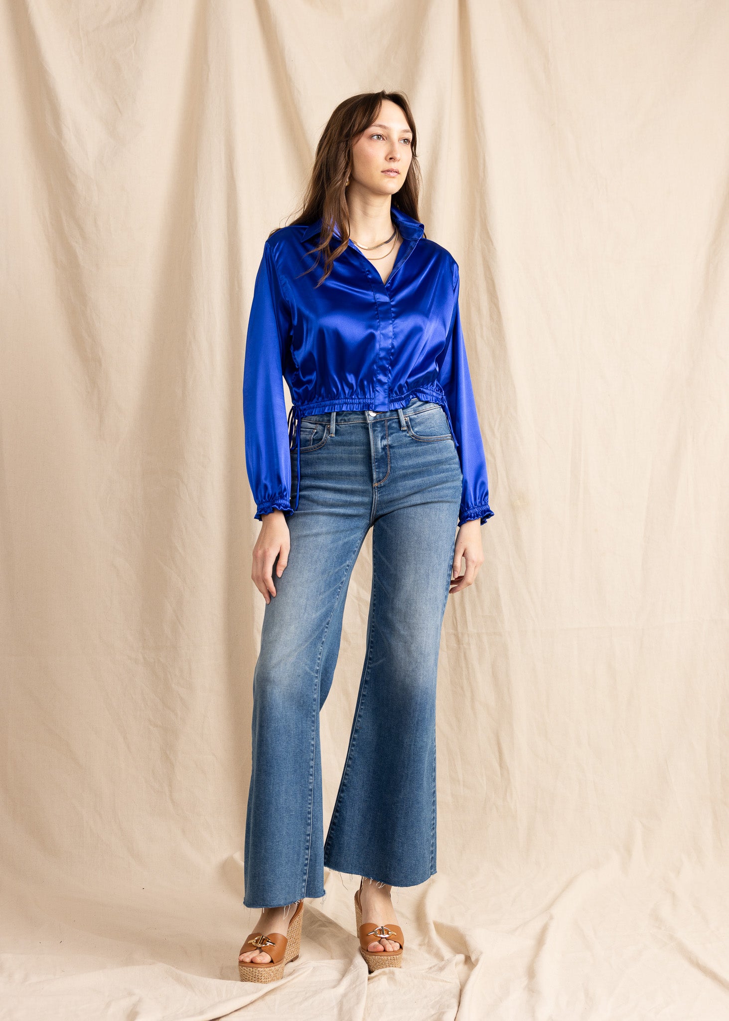 BLONDIE TOP satin