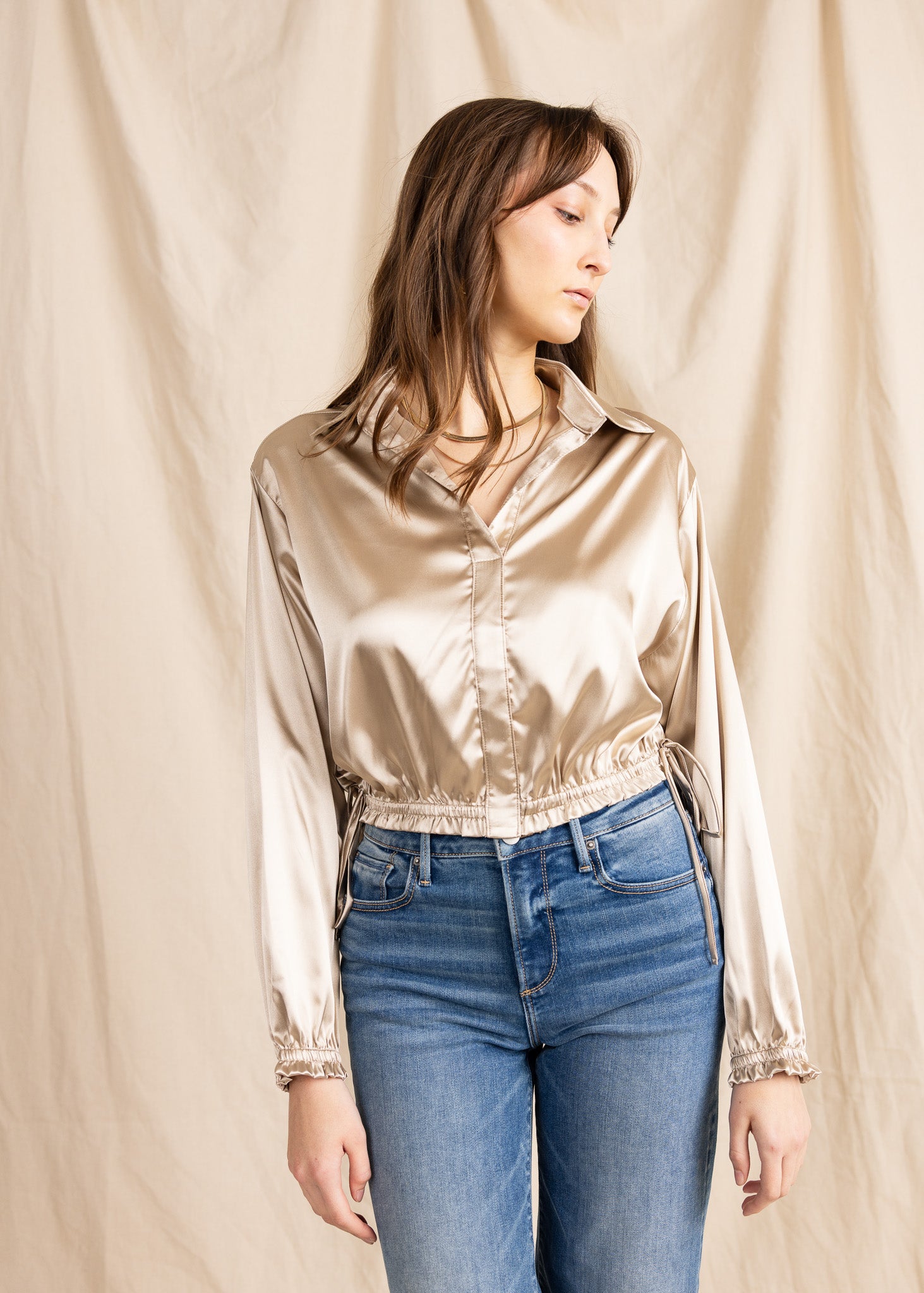 BLONDIE TOP satin