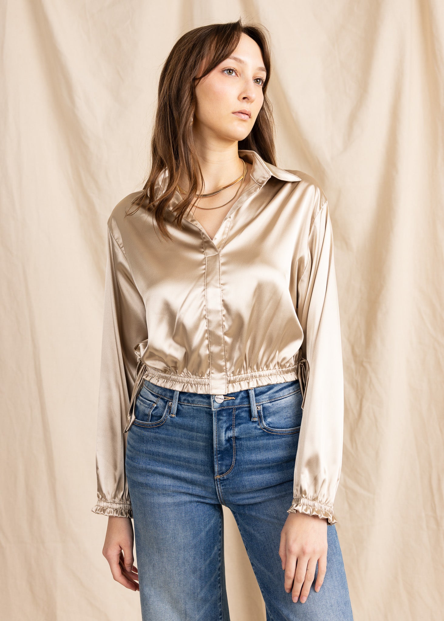 BLONDIE TOP satin