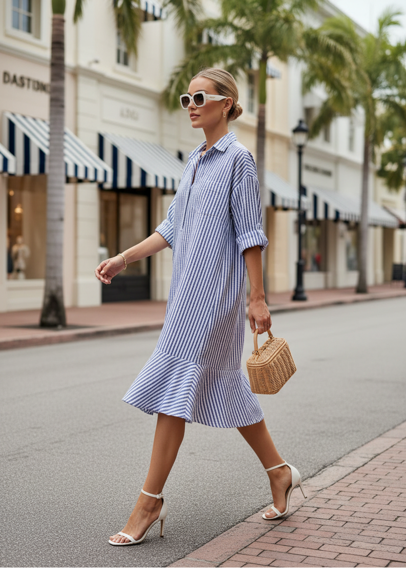 PORTOBELLO MINI DRESS seersucker