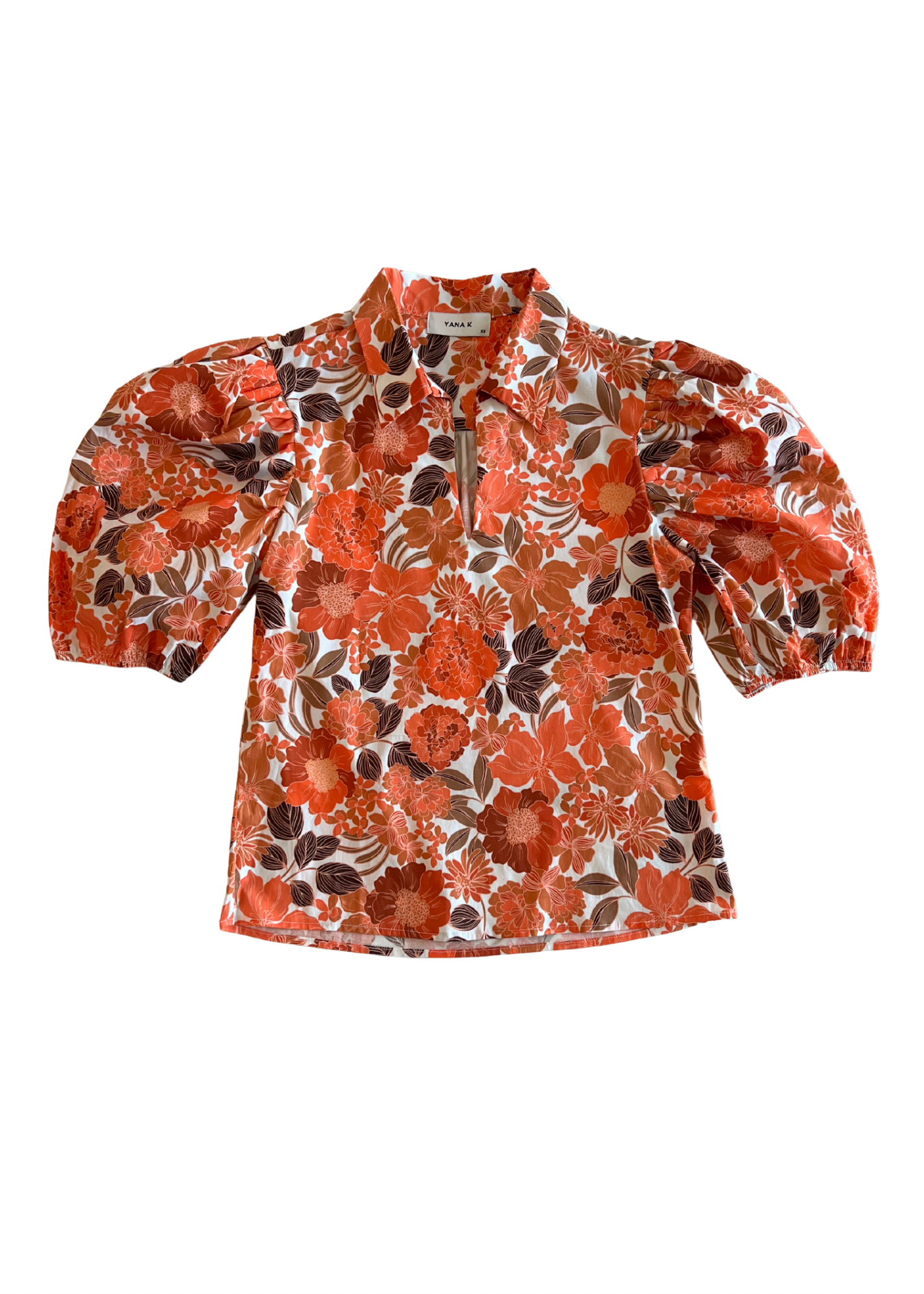 Yana K Beatrice Top featuring a vibrant print, perfect for stylish casual wear and summer outings.