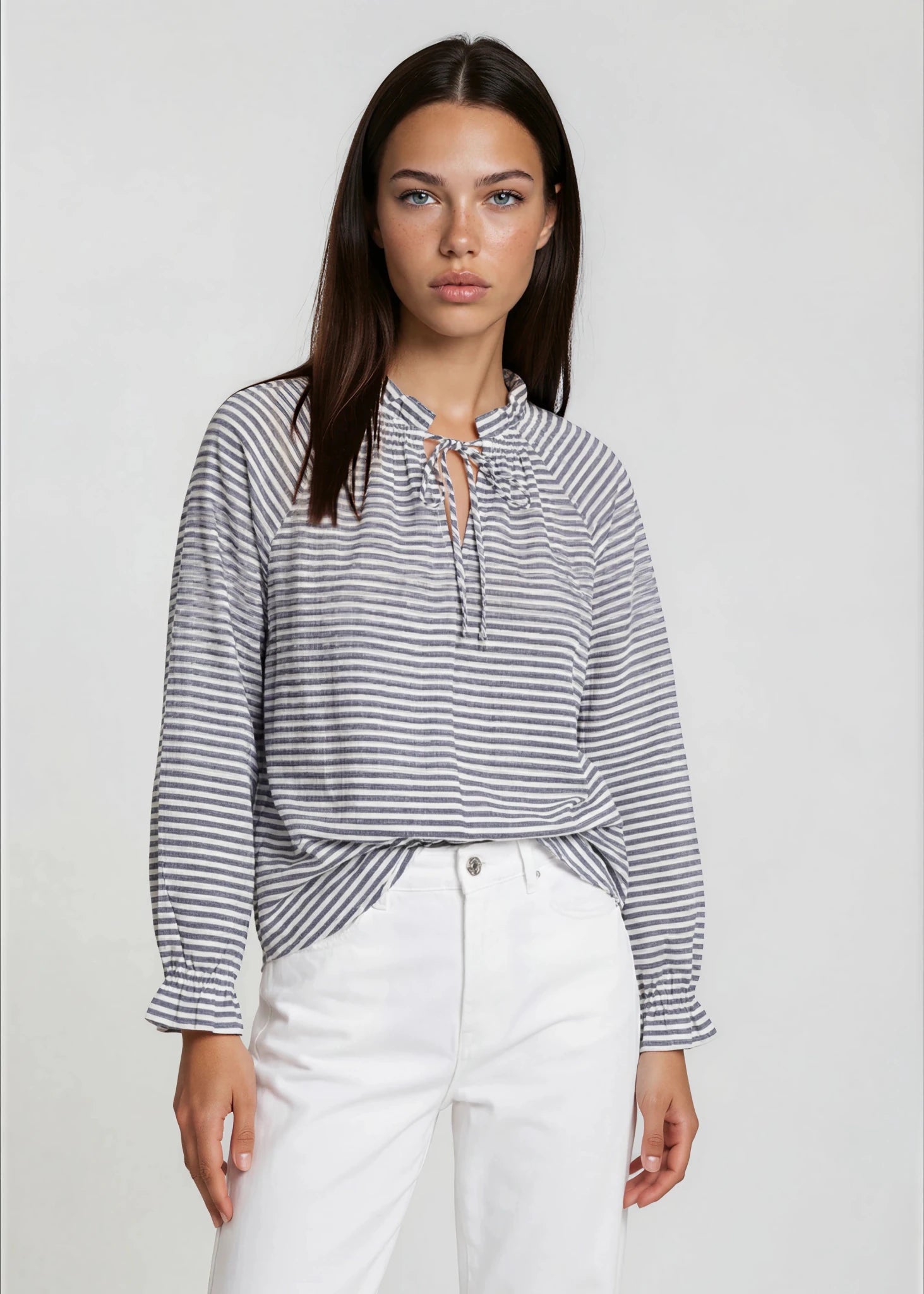 BELMONT TOP seersucker stripe - Yana K Collective