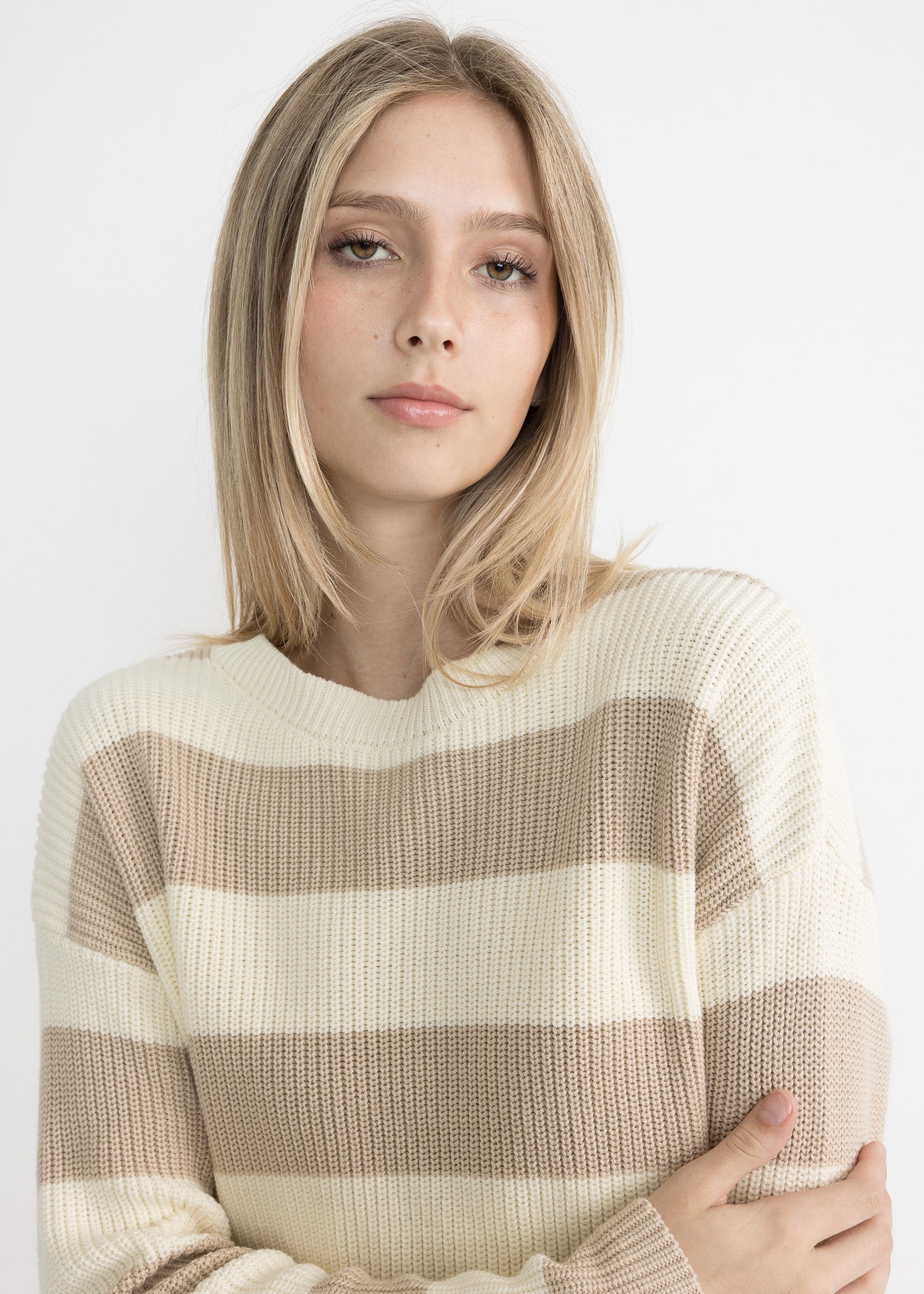 CAROLINA women's knit stripe sweater - Yana K Collective