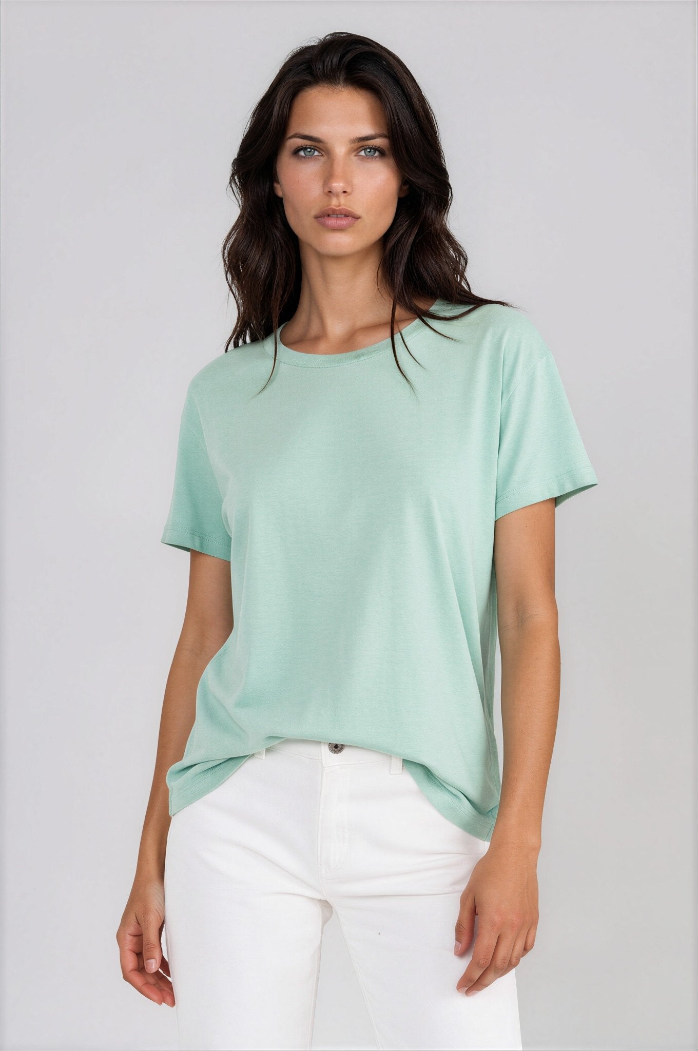 PEPPA women's rounded neck loose fit tee - Yana K Collective