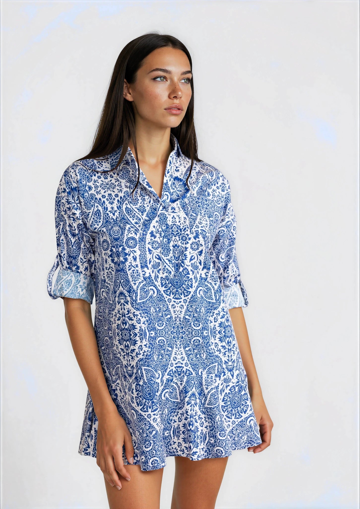 PORTOBELLO MINI DRESS medi print - Yana K Collective