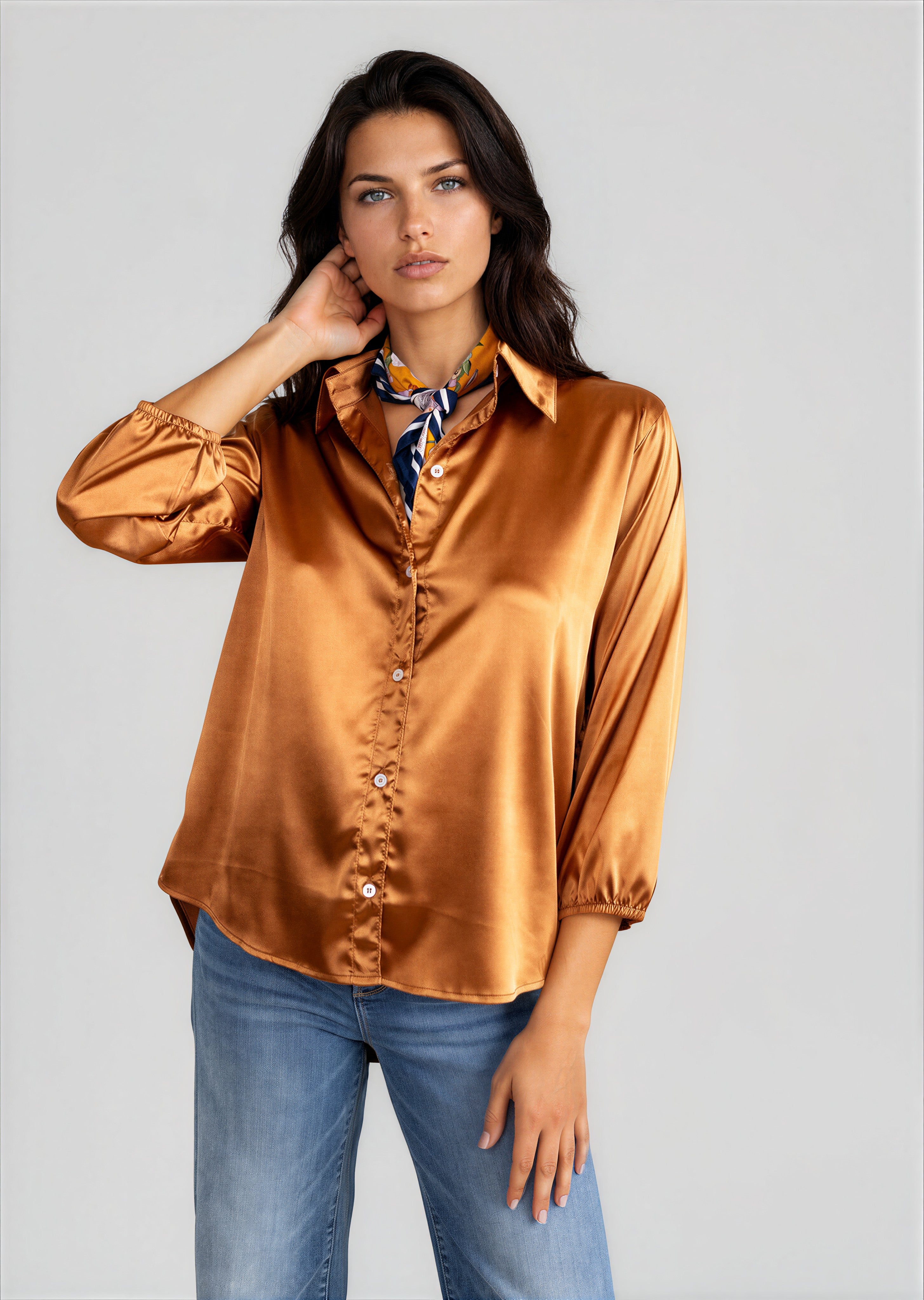 SASHA TOP satin - Yana K Collective