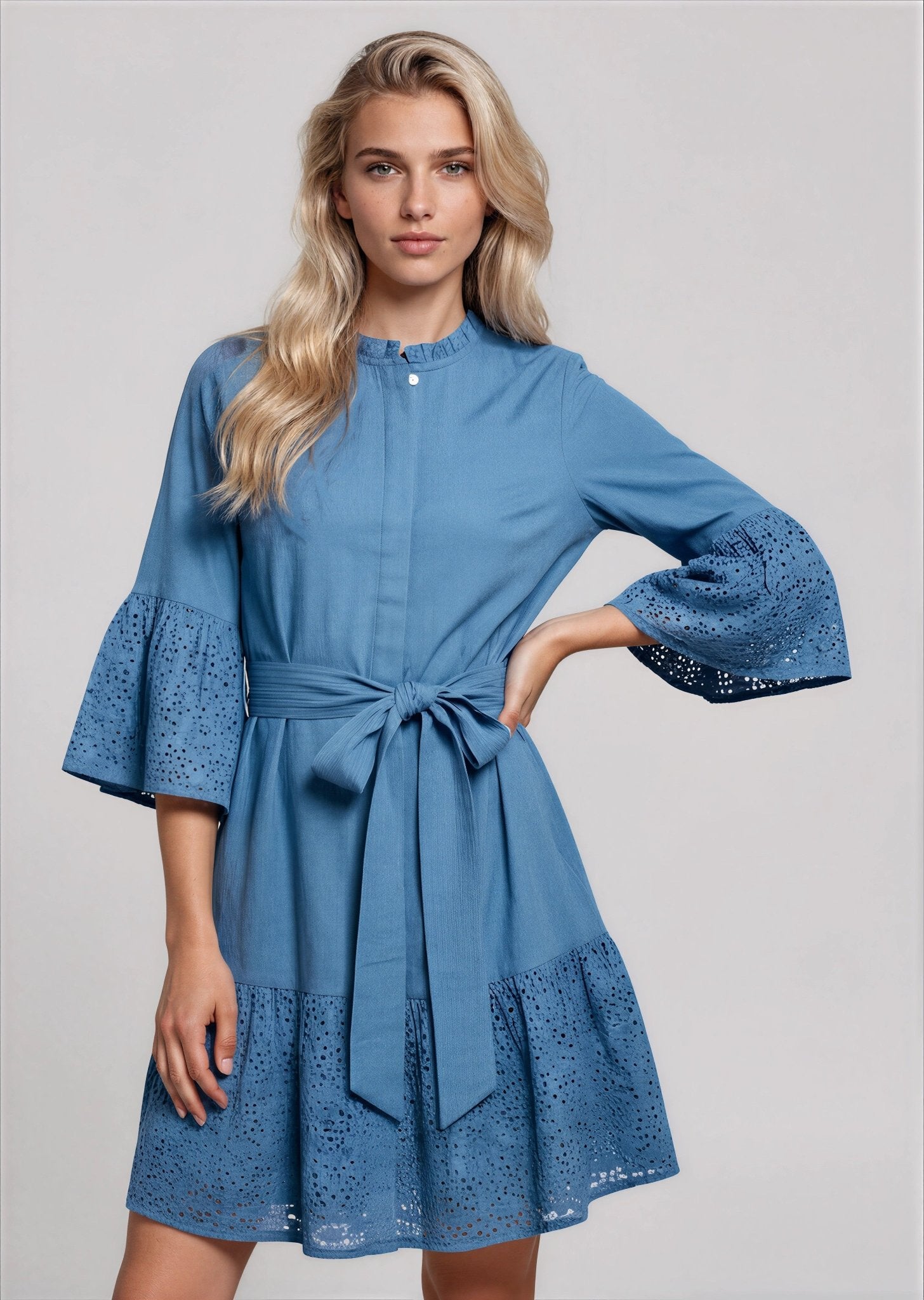 SURFSIDE women's cotton eyelet mini dress - Yana K Collective