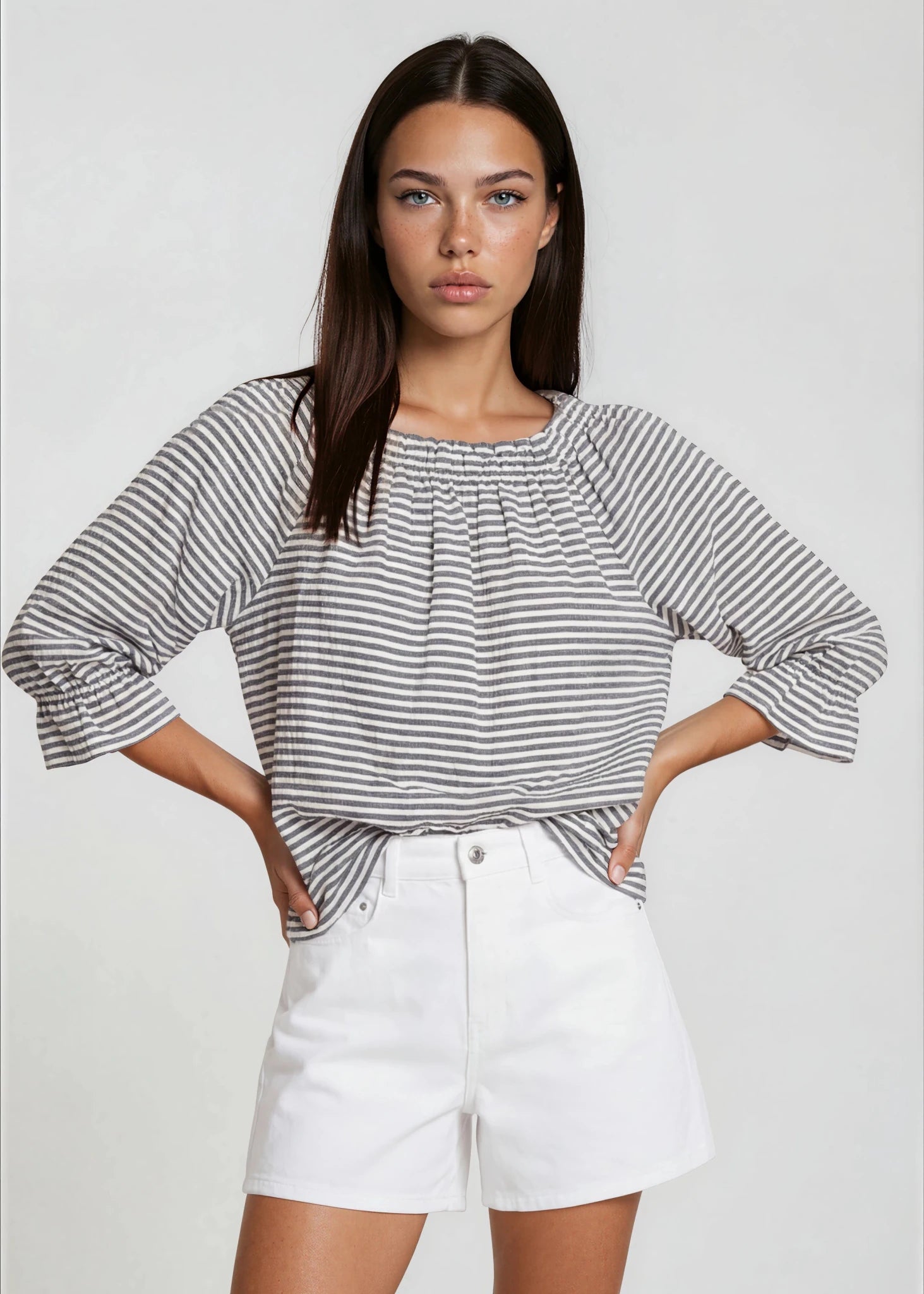 TAURIE blouse seersucker - Yana K Collective