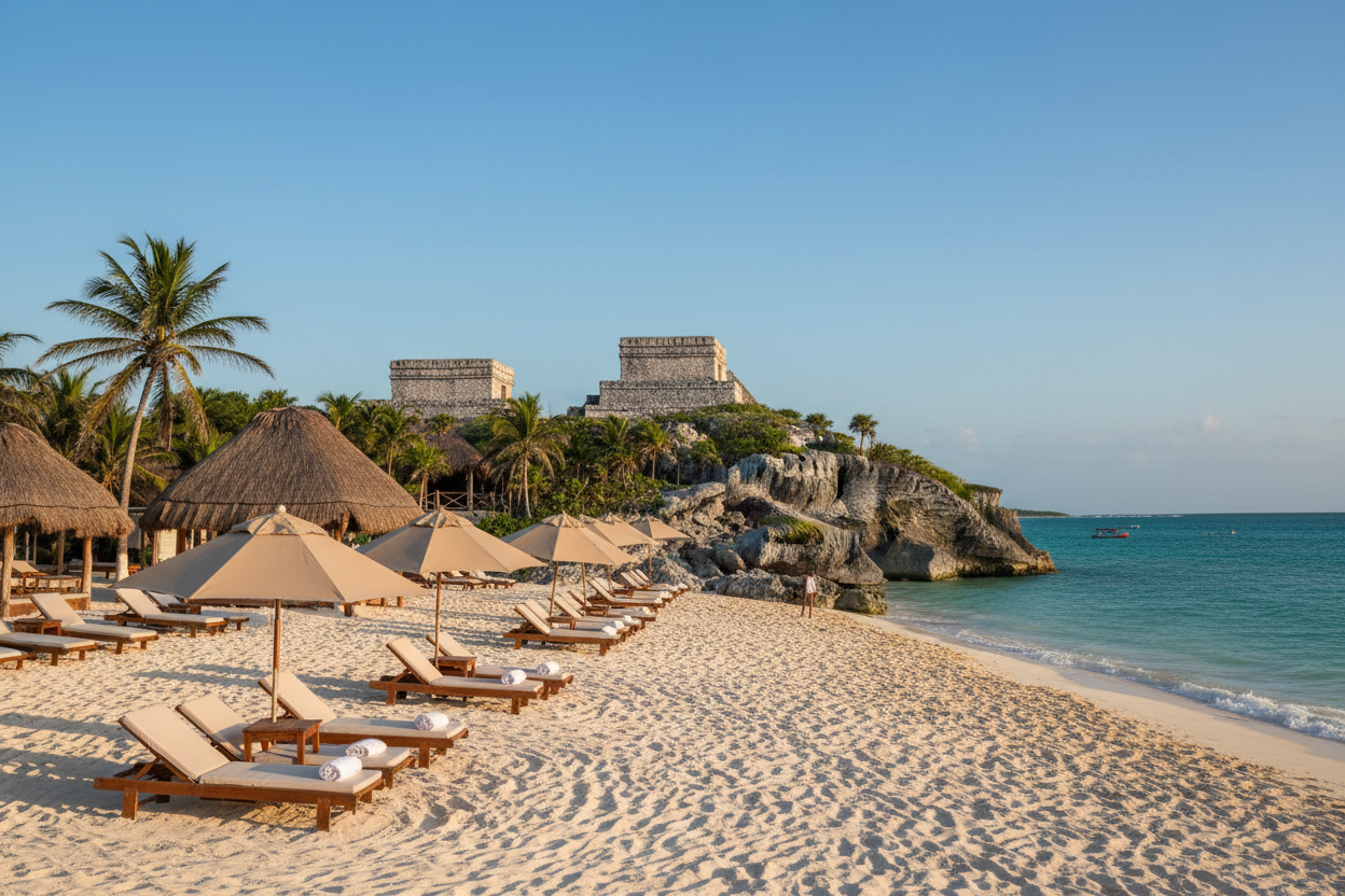 tulum beach structures