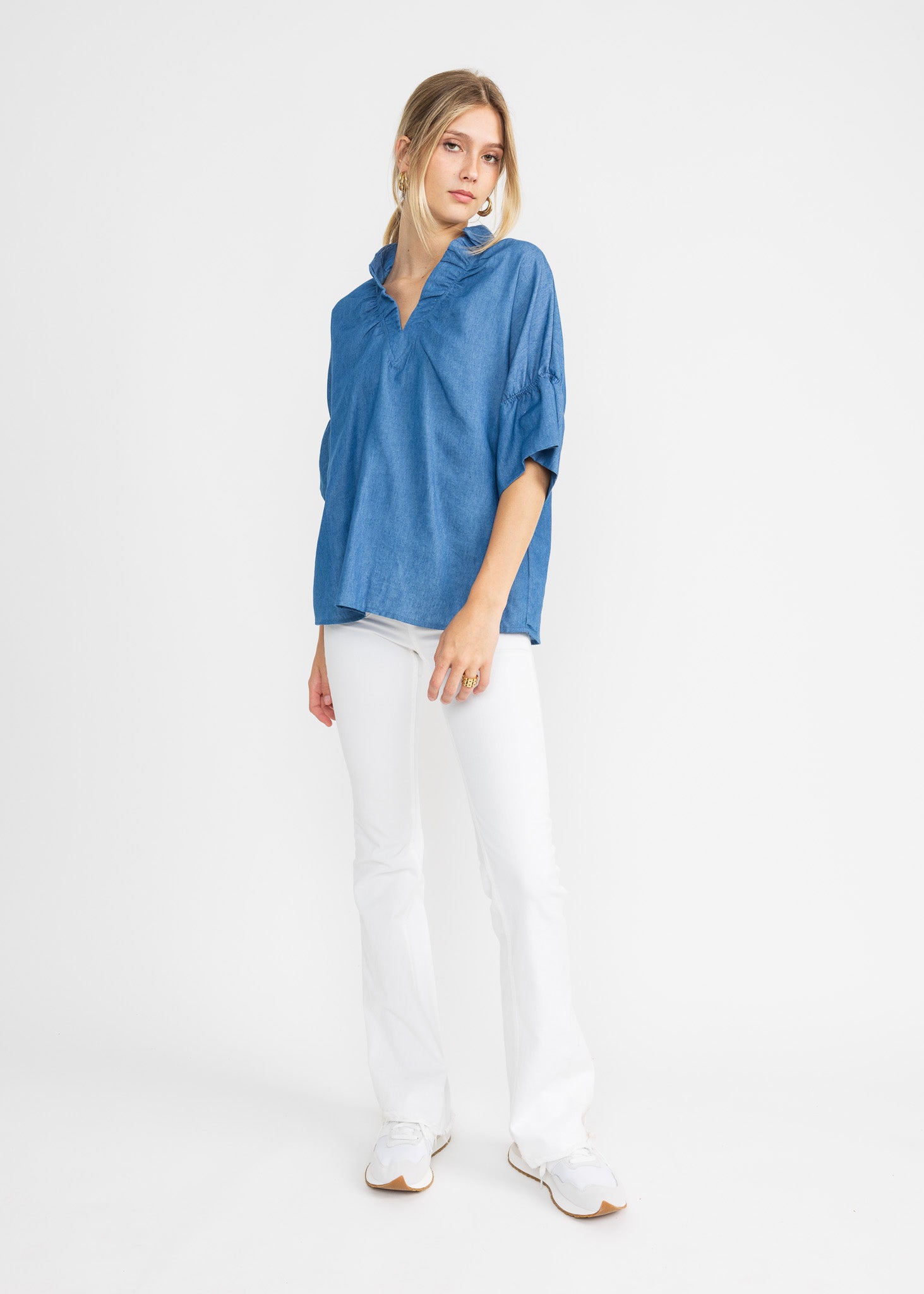 GIGI TOP denim chambray