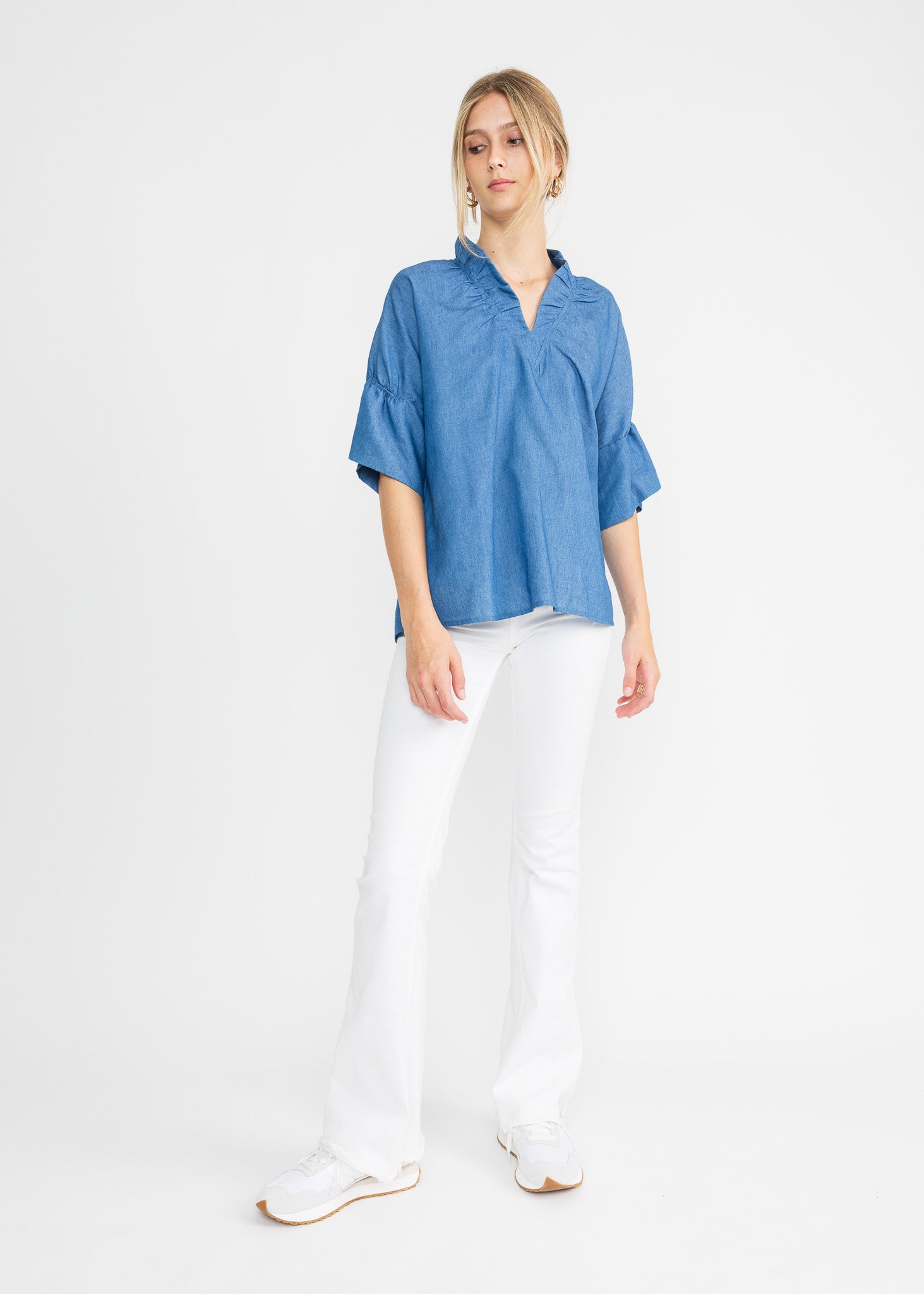 GIGI TOP denim chambray