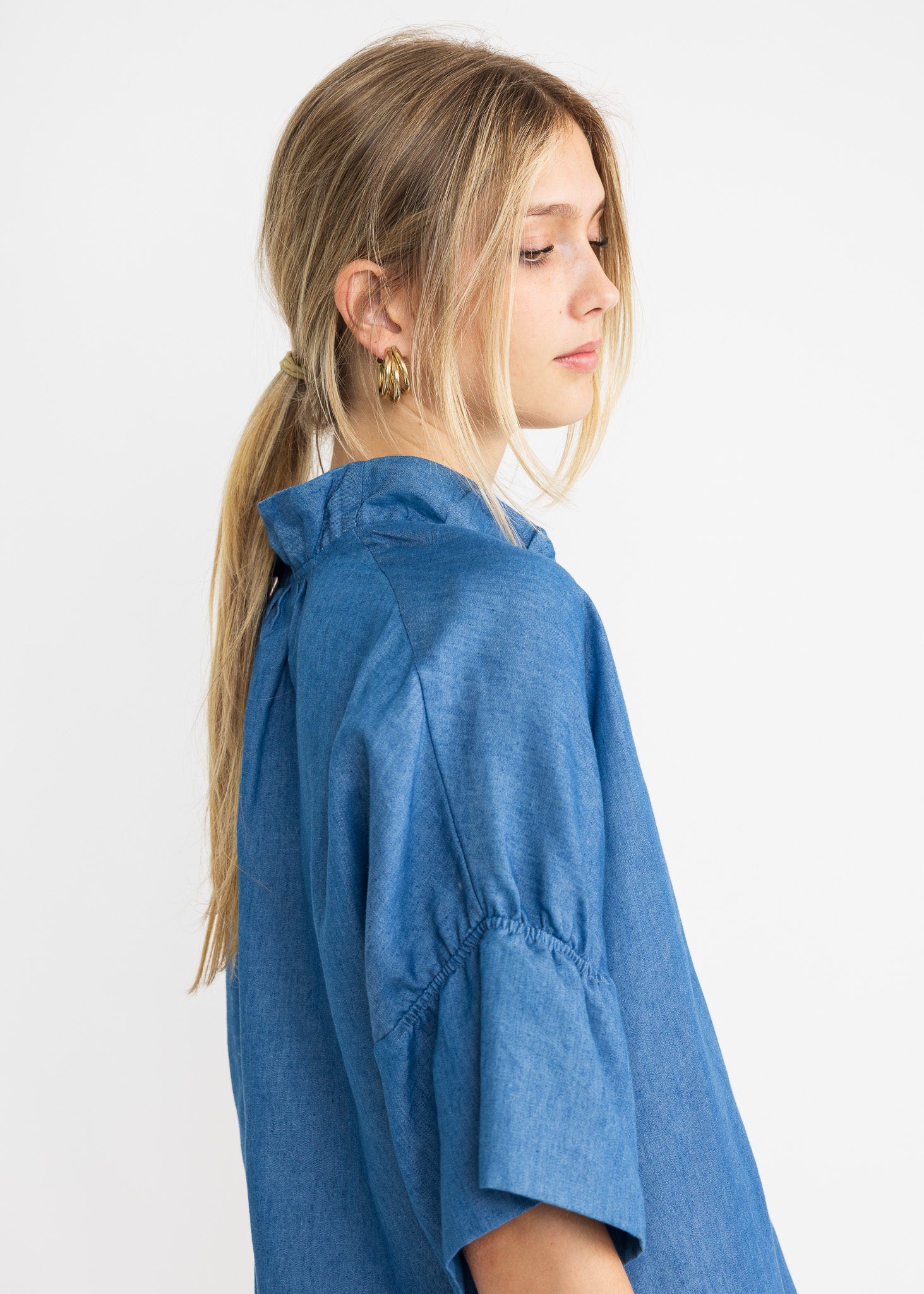 GIGI TOP denim chambray