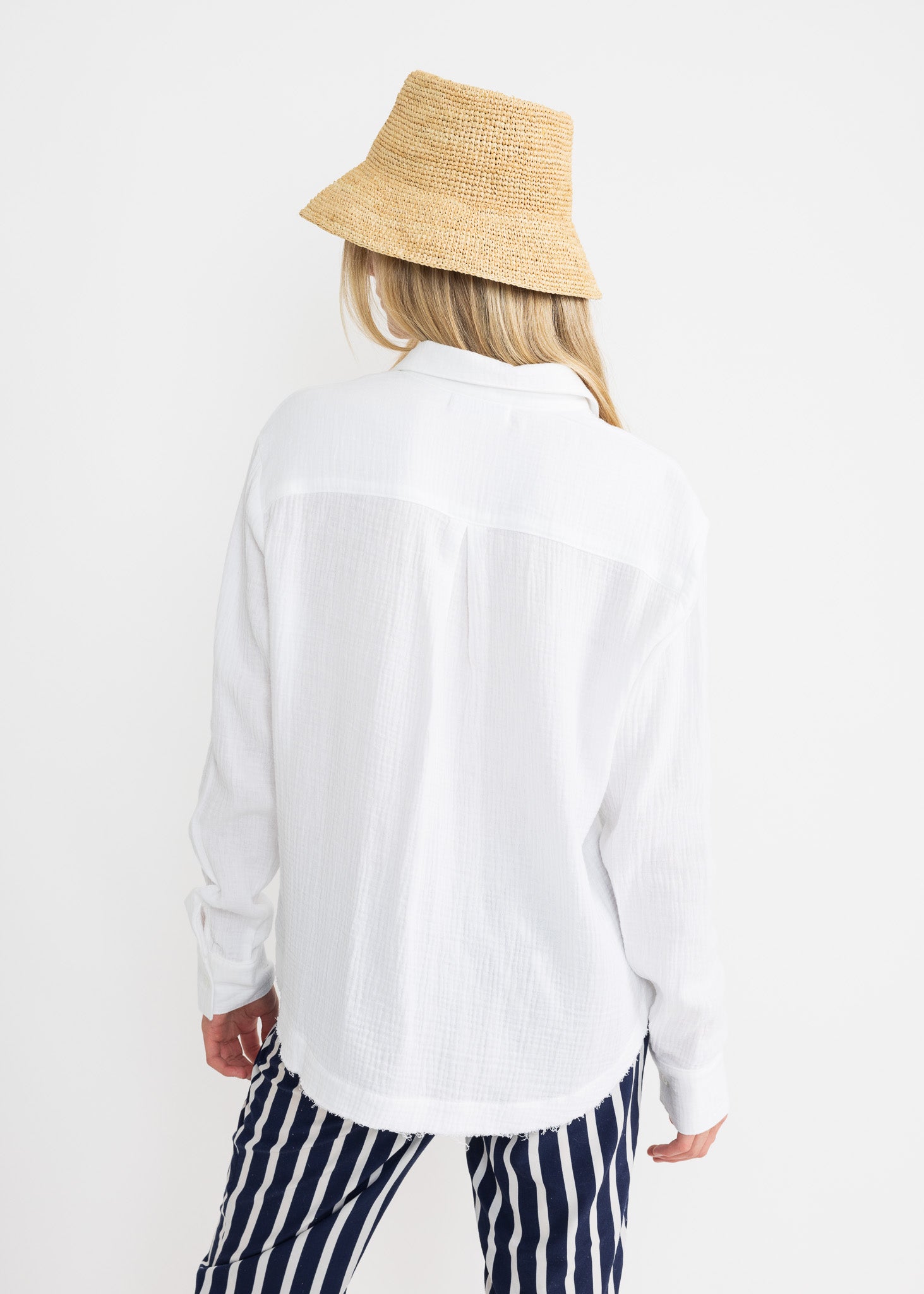 LO longer double gauze blouse