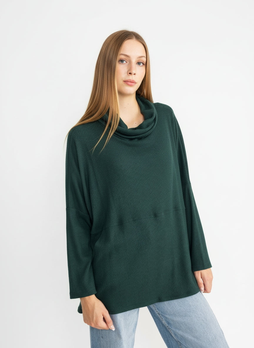 YanaK SHELLY SWEATER in hatchi rib, featuring a cozy design and textured knit perfect for layering in cooler weather.