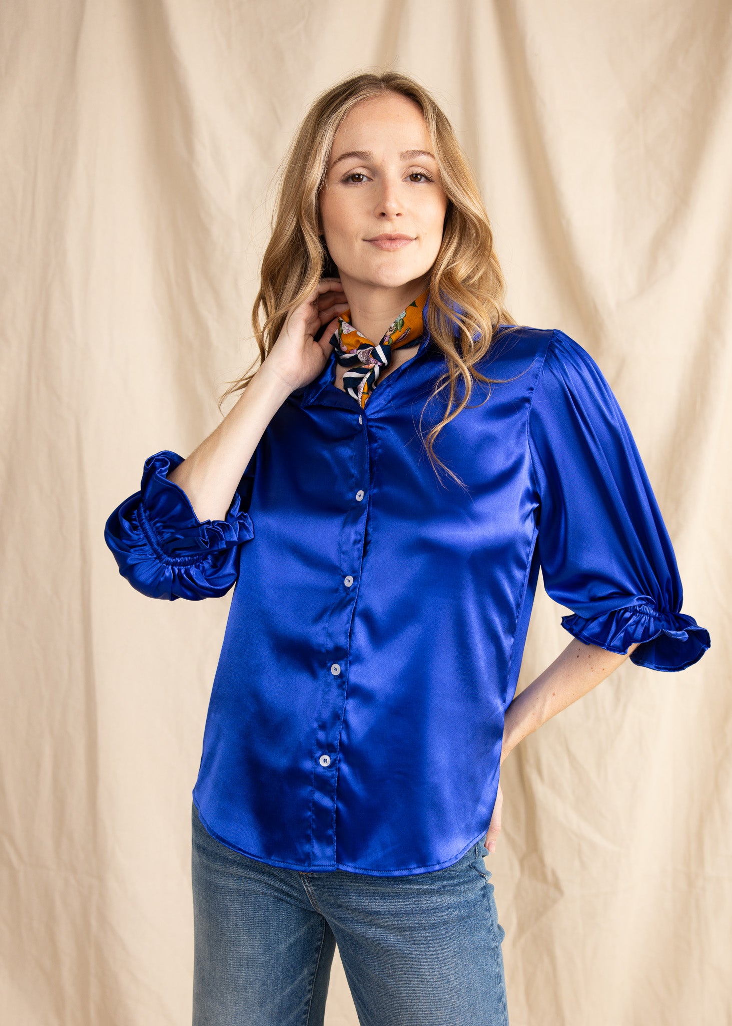 KESH TOP silky satin