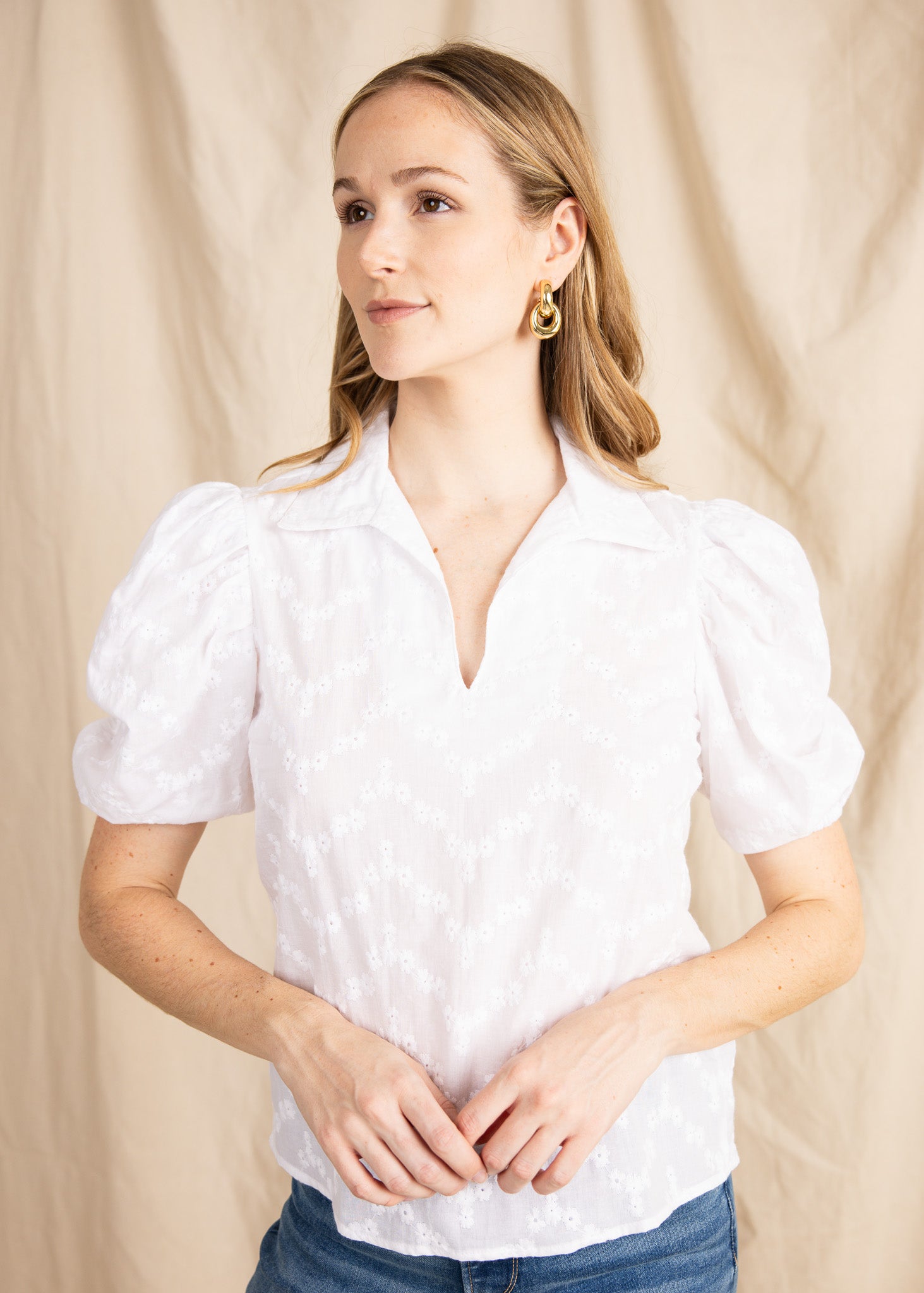 BEATRICE TOP eyelet