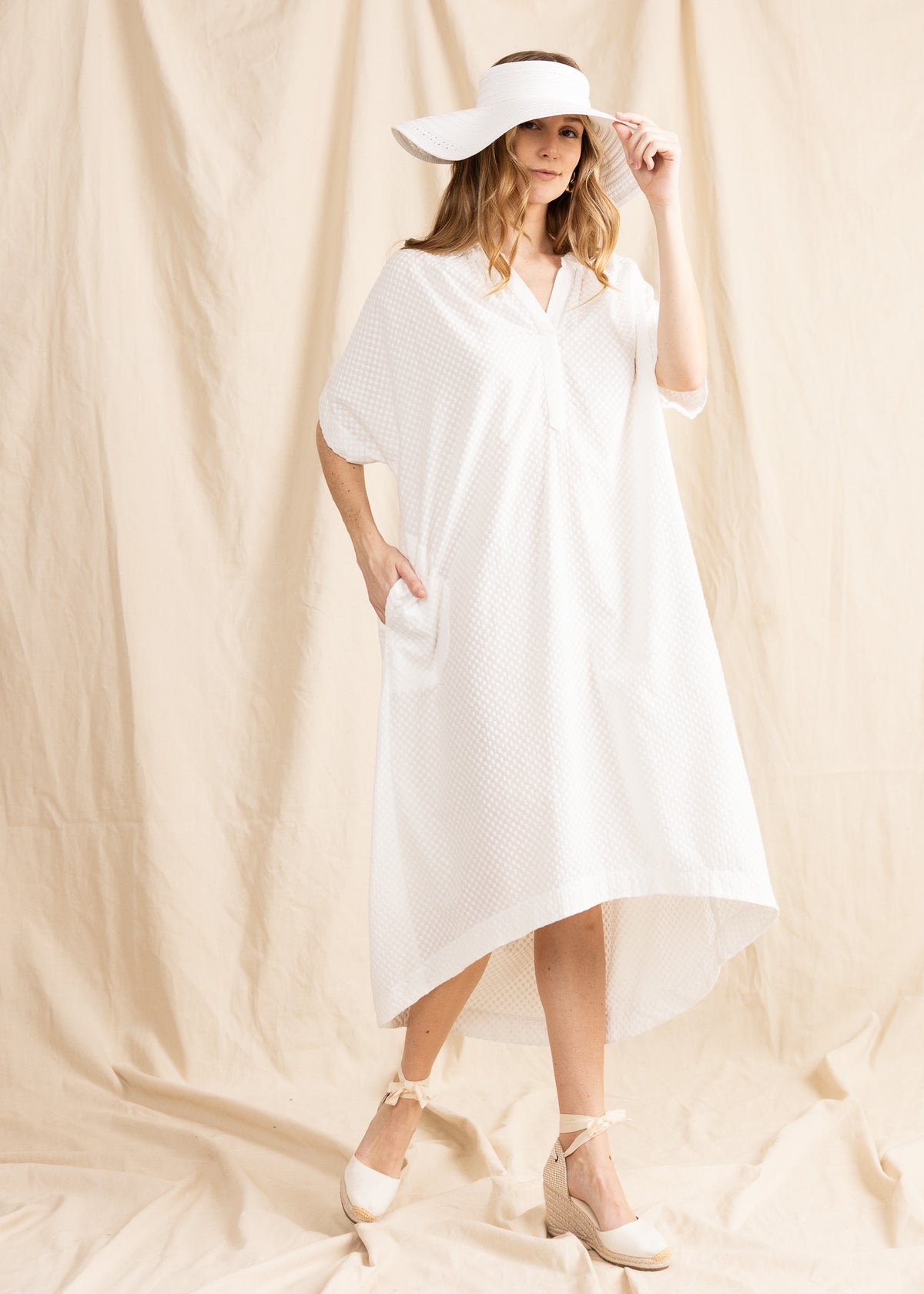 MERRICK 3/4 DRESS cotton | Modern Women's Designer Apparel