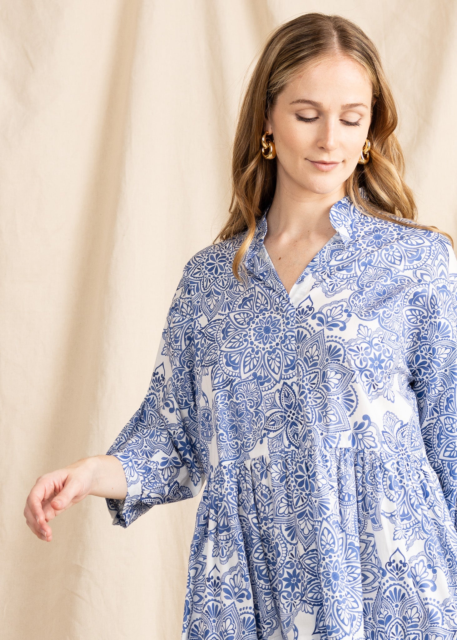 CAYMAN DRESS mediterranean print