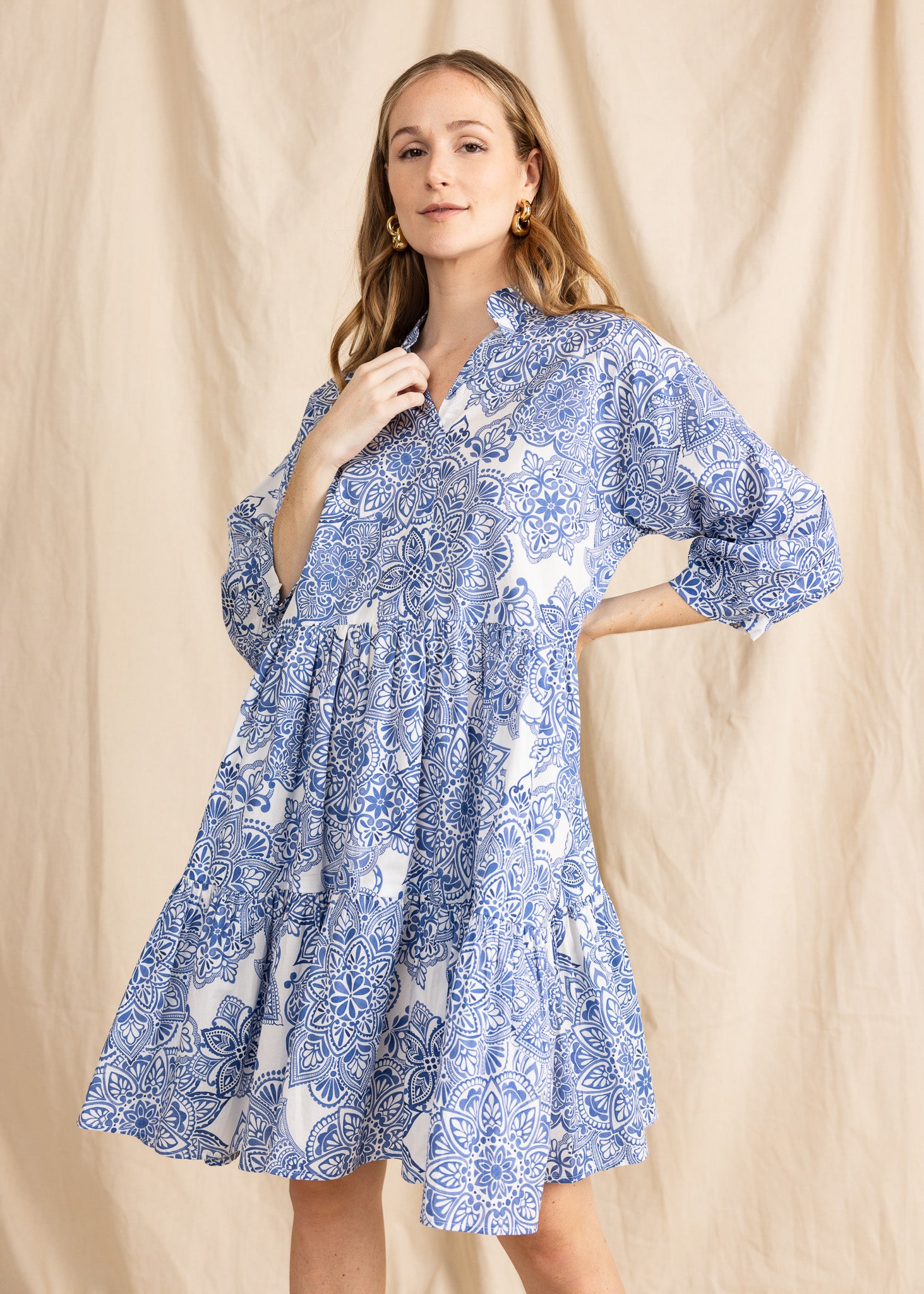 CAYMAN DRESS mediterranean print