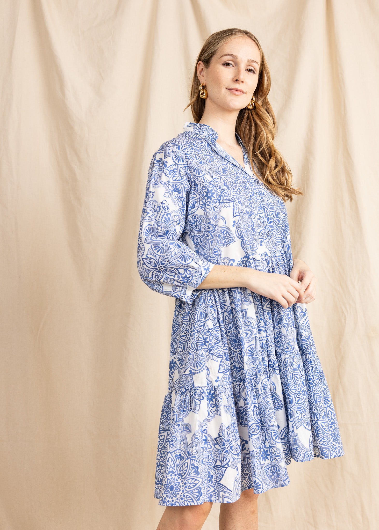 CAYMAN DRESS mediterranean print
