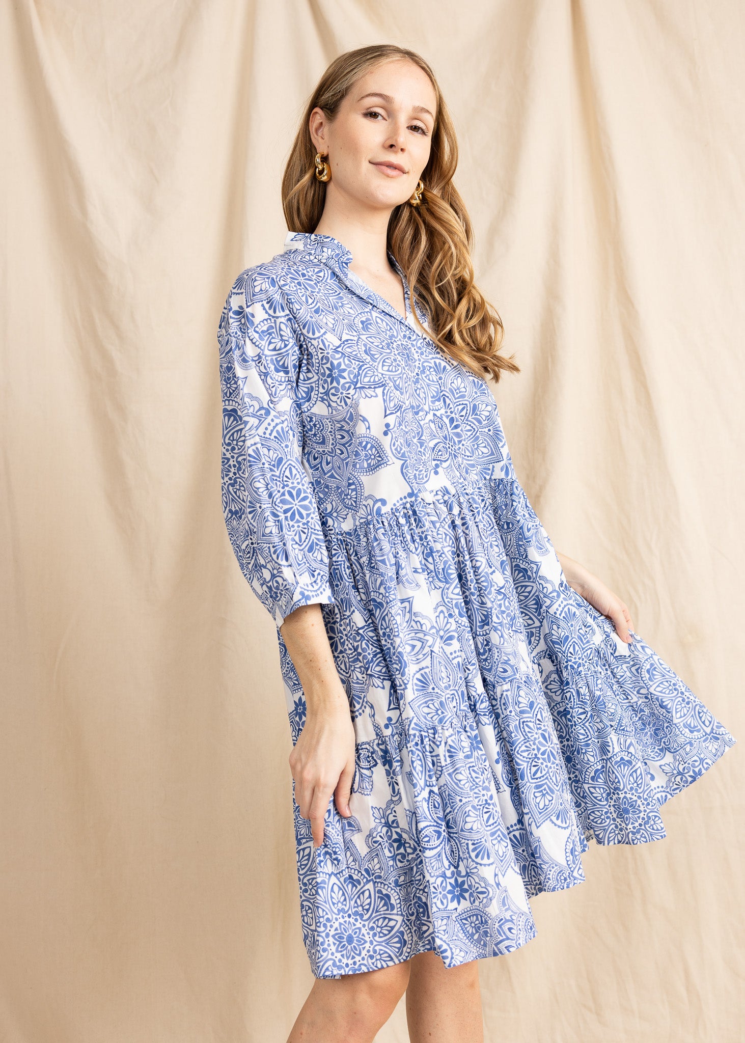 CAYMAN DRESS mediterranean print