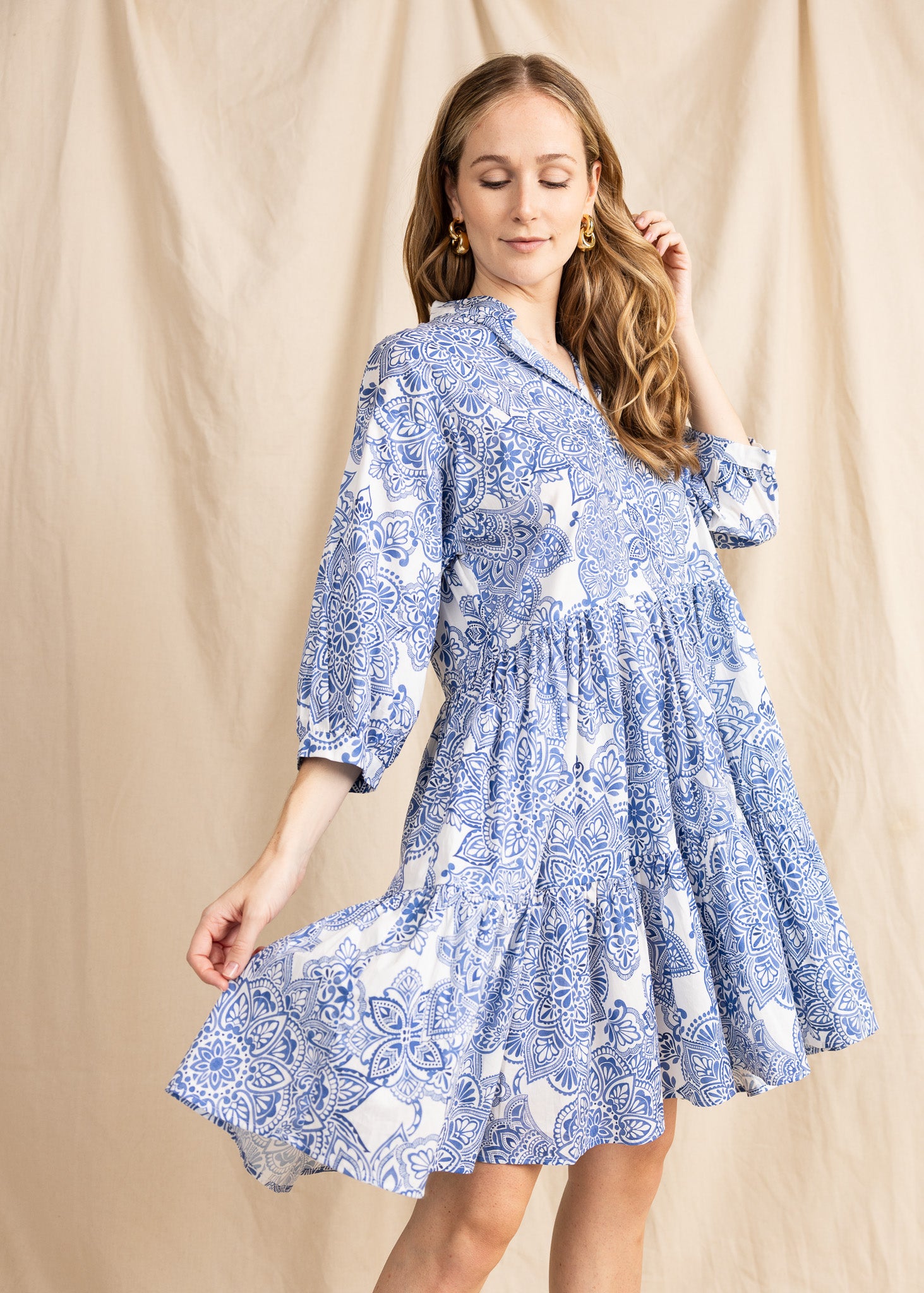 CAYMAN DRESS mediterranean print