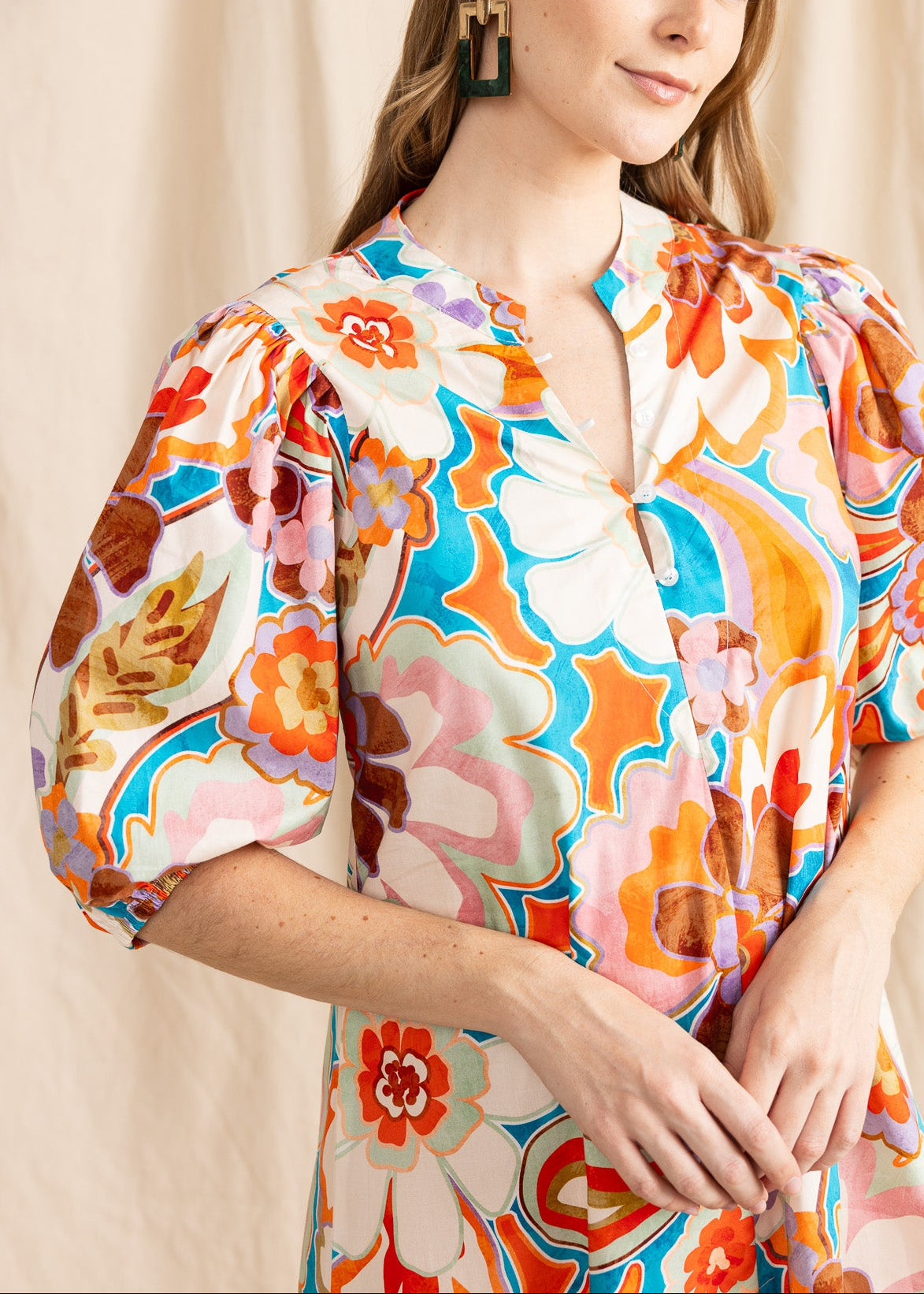 Yana K Moroccan mini dress featuring intricate patterns and a stylish silhouette, perfect for casual outings.