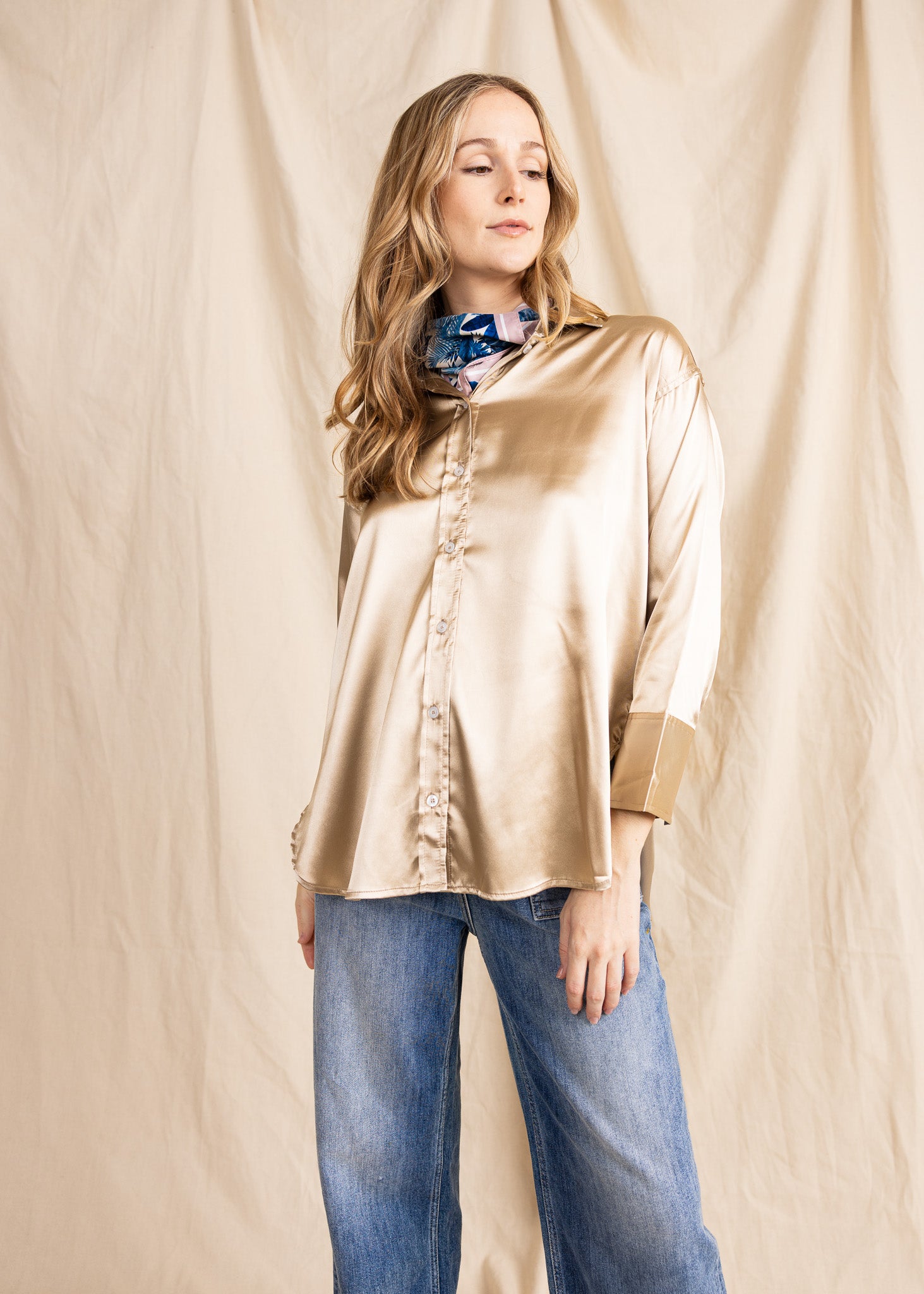 SERPA TOP silky satin