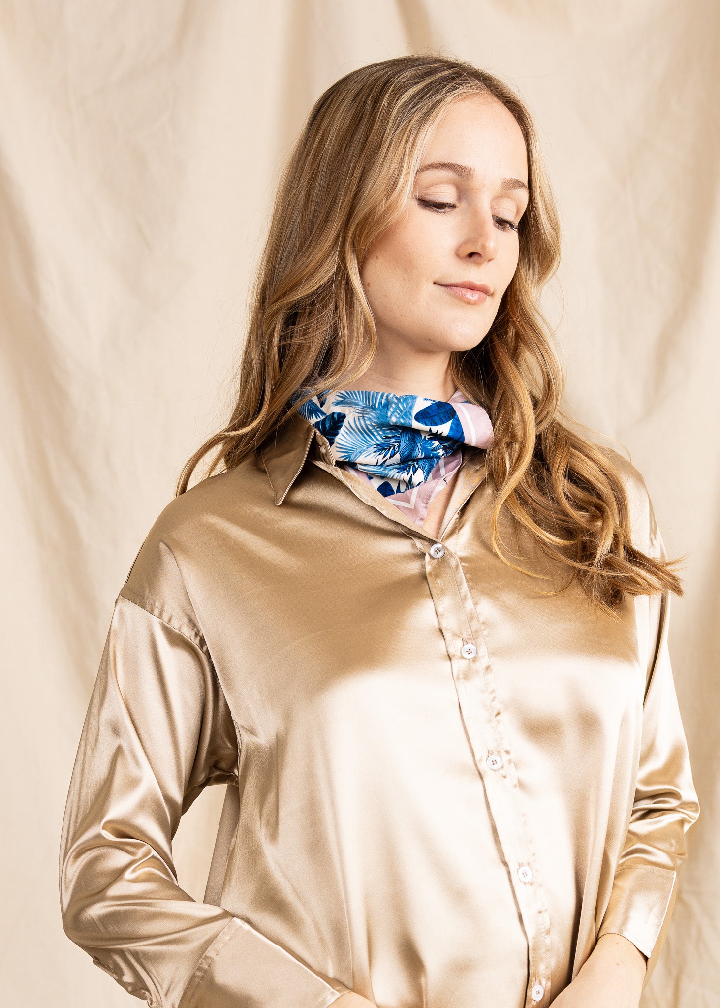 SERPA TOP silky satin