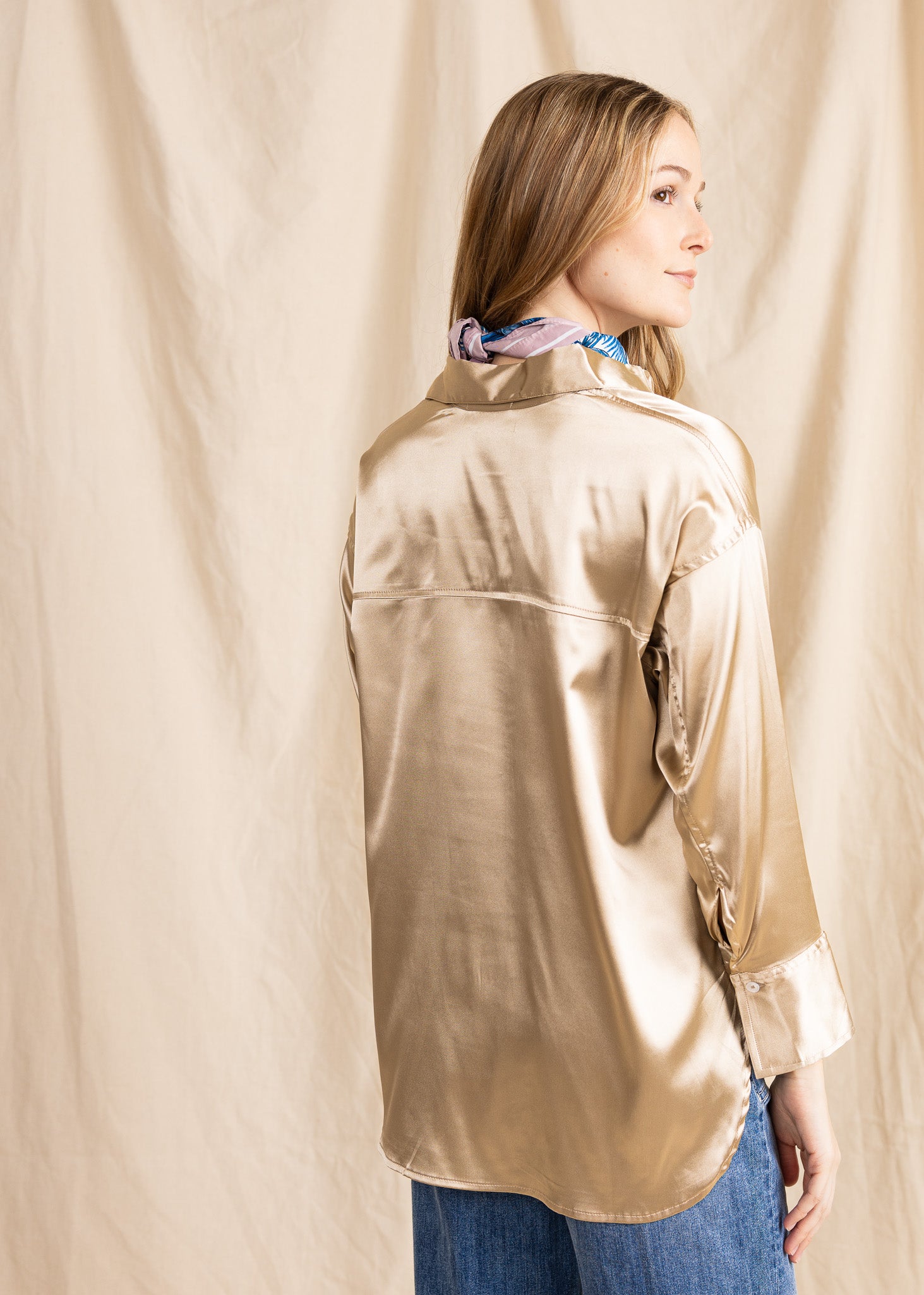 SERPA TOP silky satin