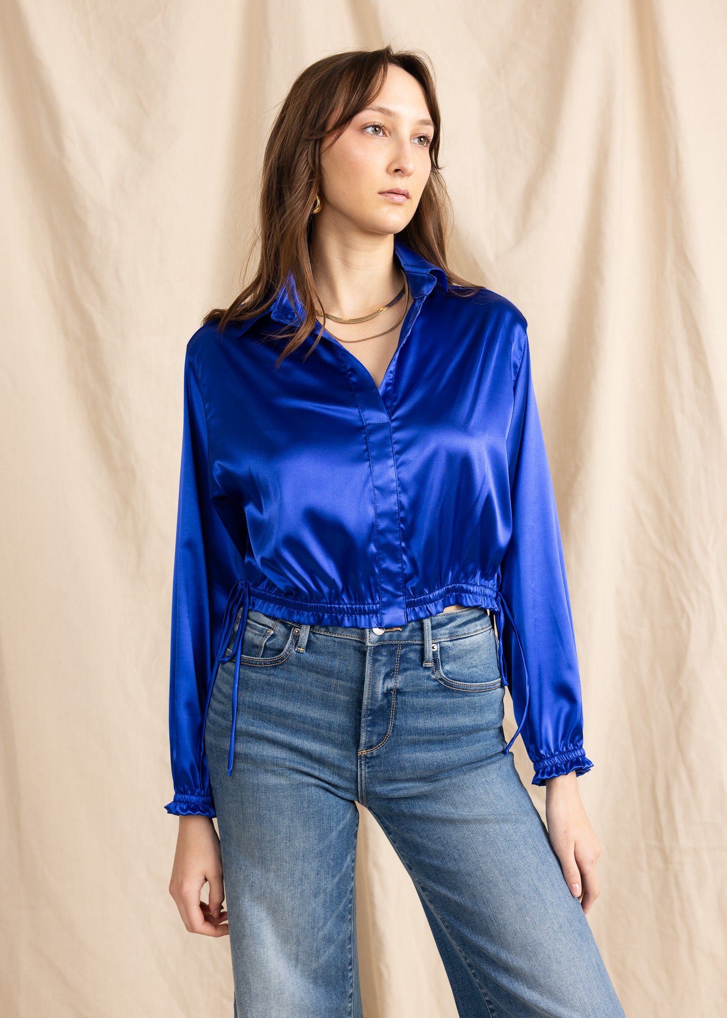 BLONDIE TOP satin