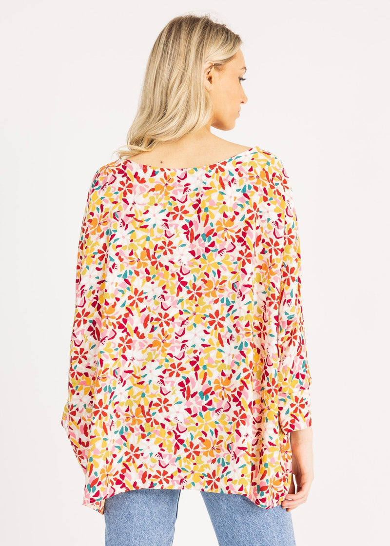 APPLE TOP 3/4 SLEEVE print - Yana K