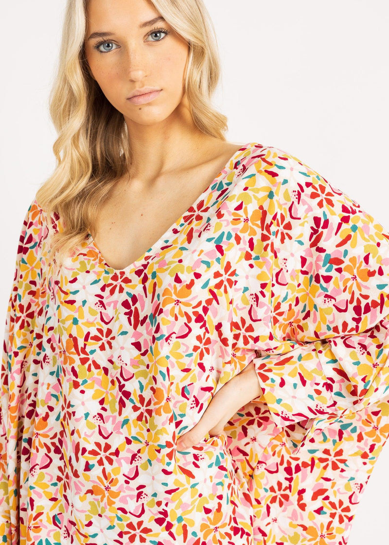 APPLE TOP 3/4 SLEEVE print - Yana K