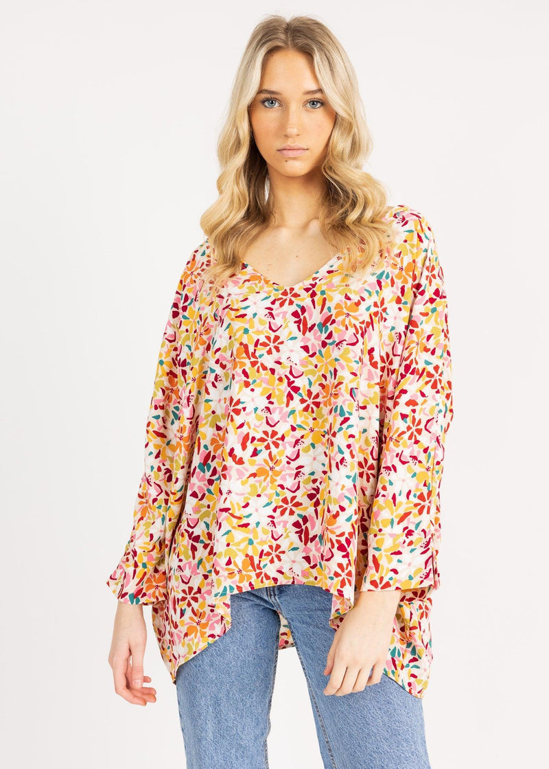 APPLE TOP 3/4 SLEEVE print - Yana K