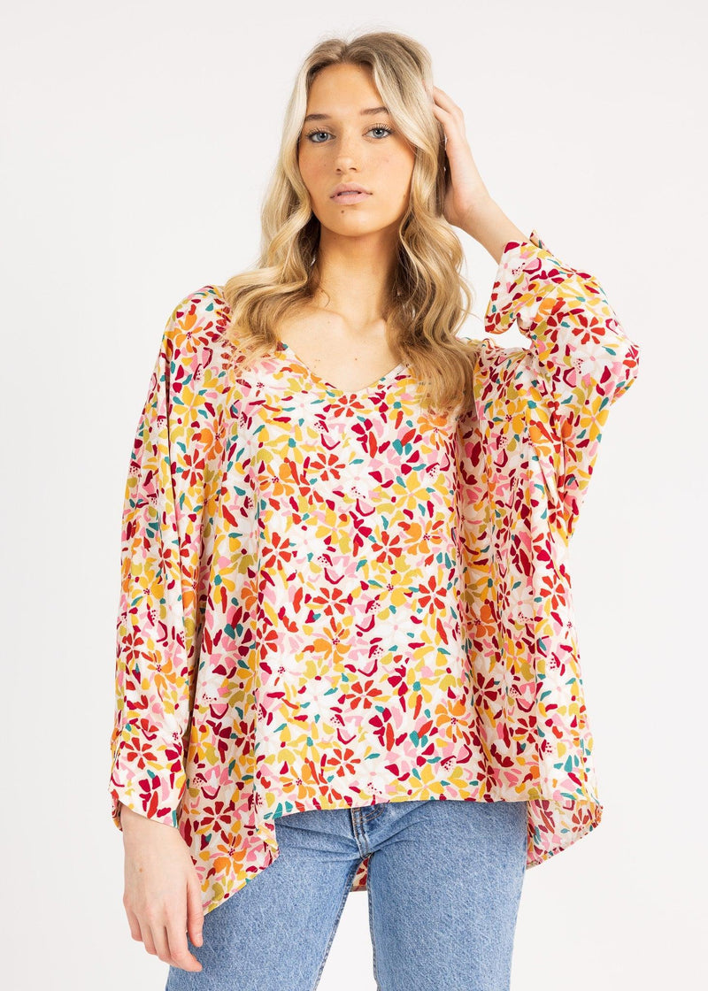 APPLE TOP 3/4 SLEEVE print - Yana K