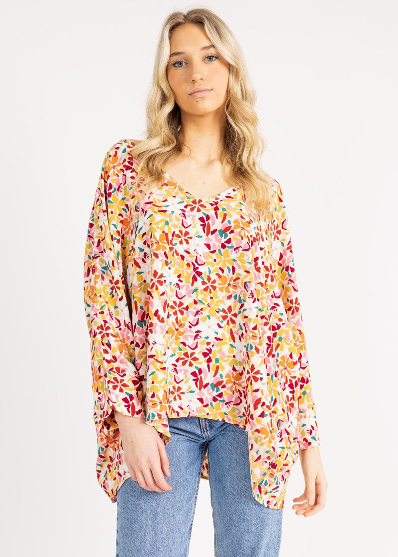 APPLE TOP 3/4 SLEEVE print - Yana K