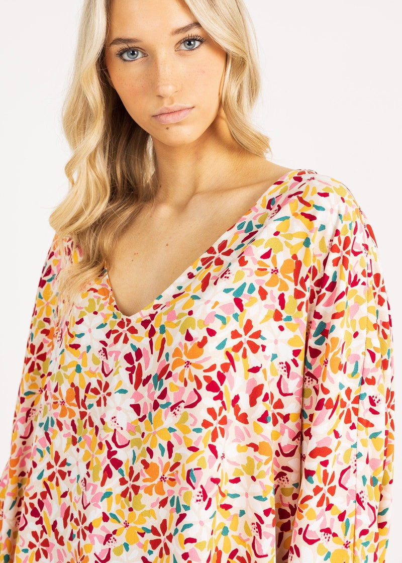 APPLE TOP 3/4 SLEEVE print - Yana K