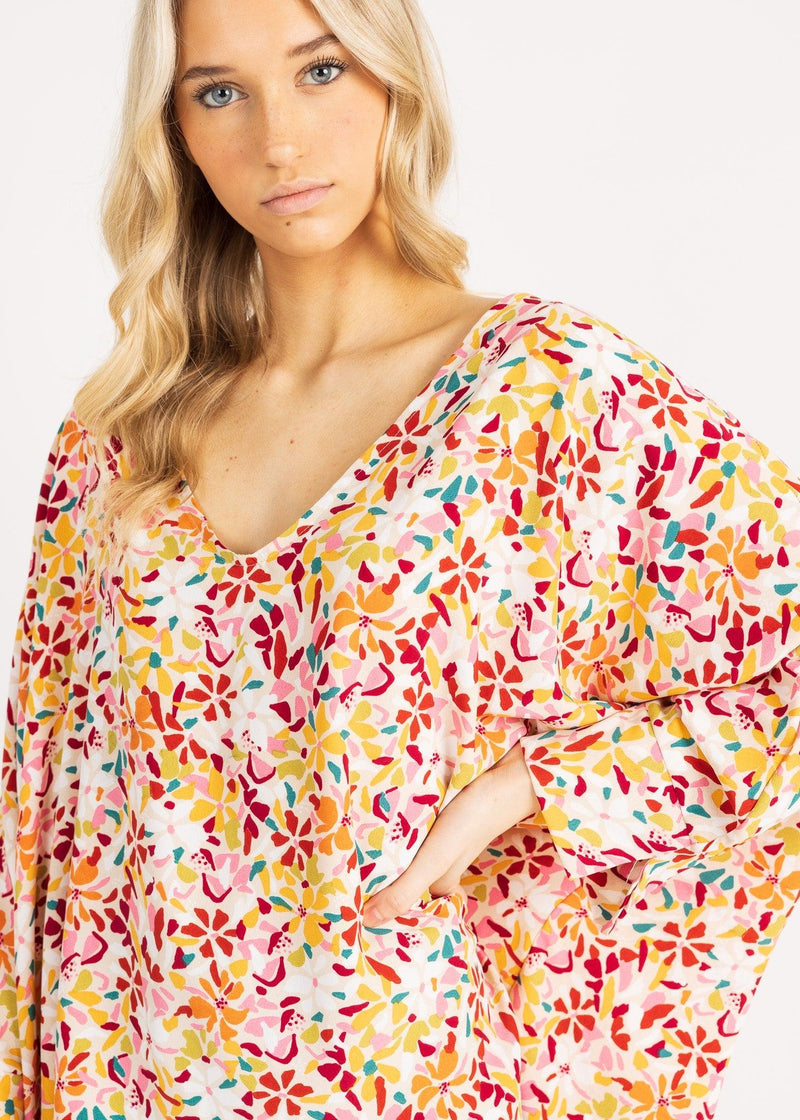 APPLE TOP 3/4 SLEEVE print - Yana K