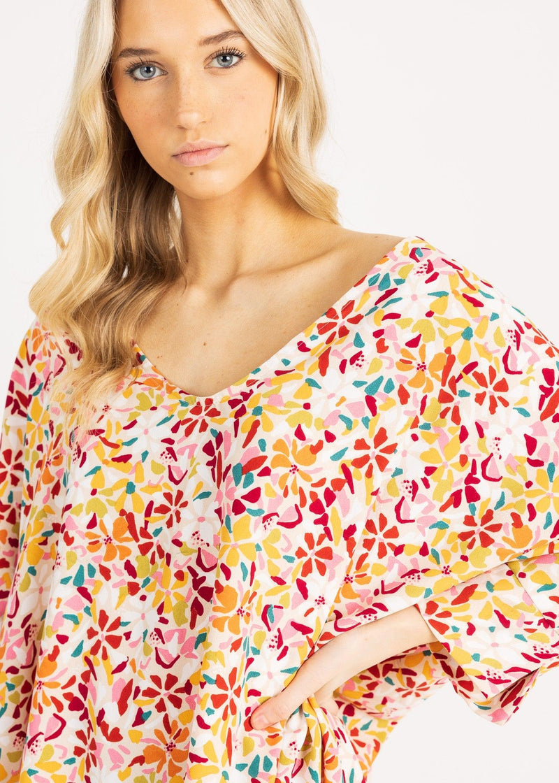 APPLE TOP 3/4 SLEEVE print - Yana K