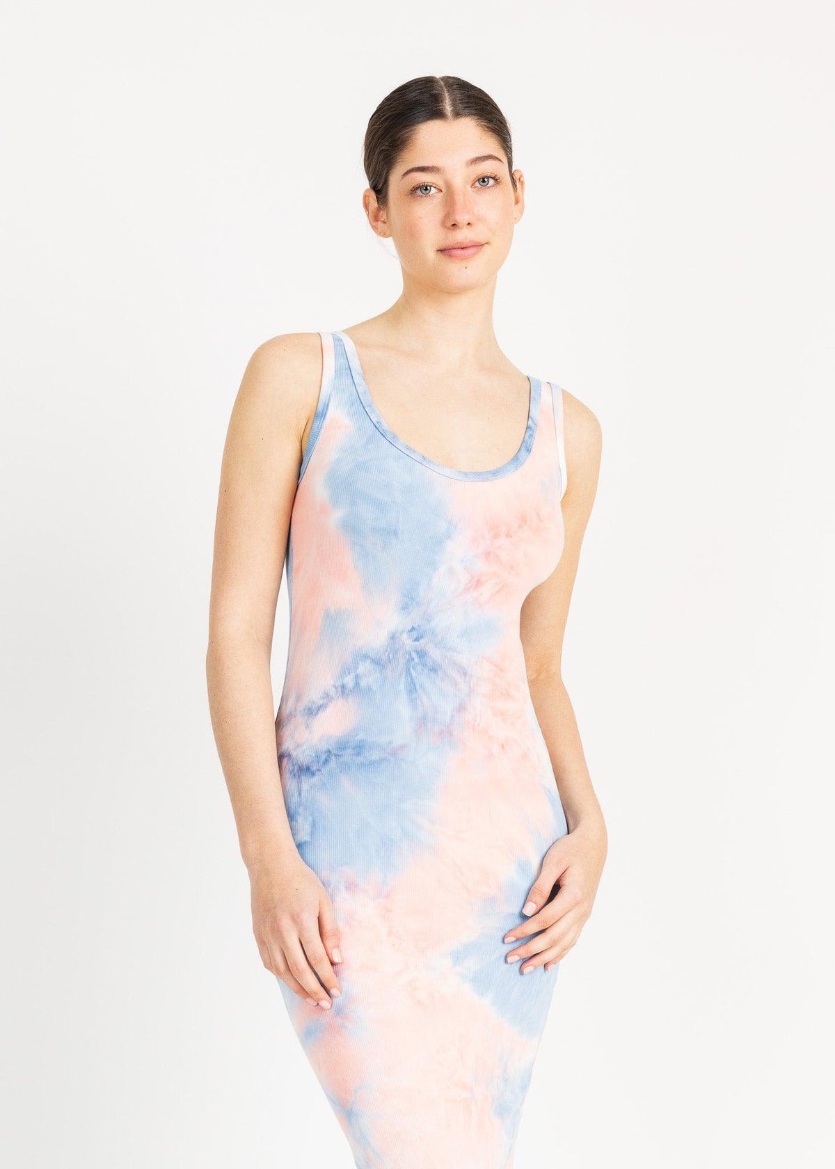 BLAIR 3/4 dress rib tiedye - Yana K